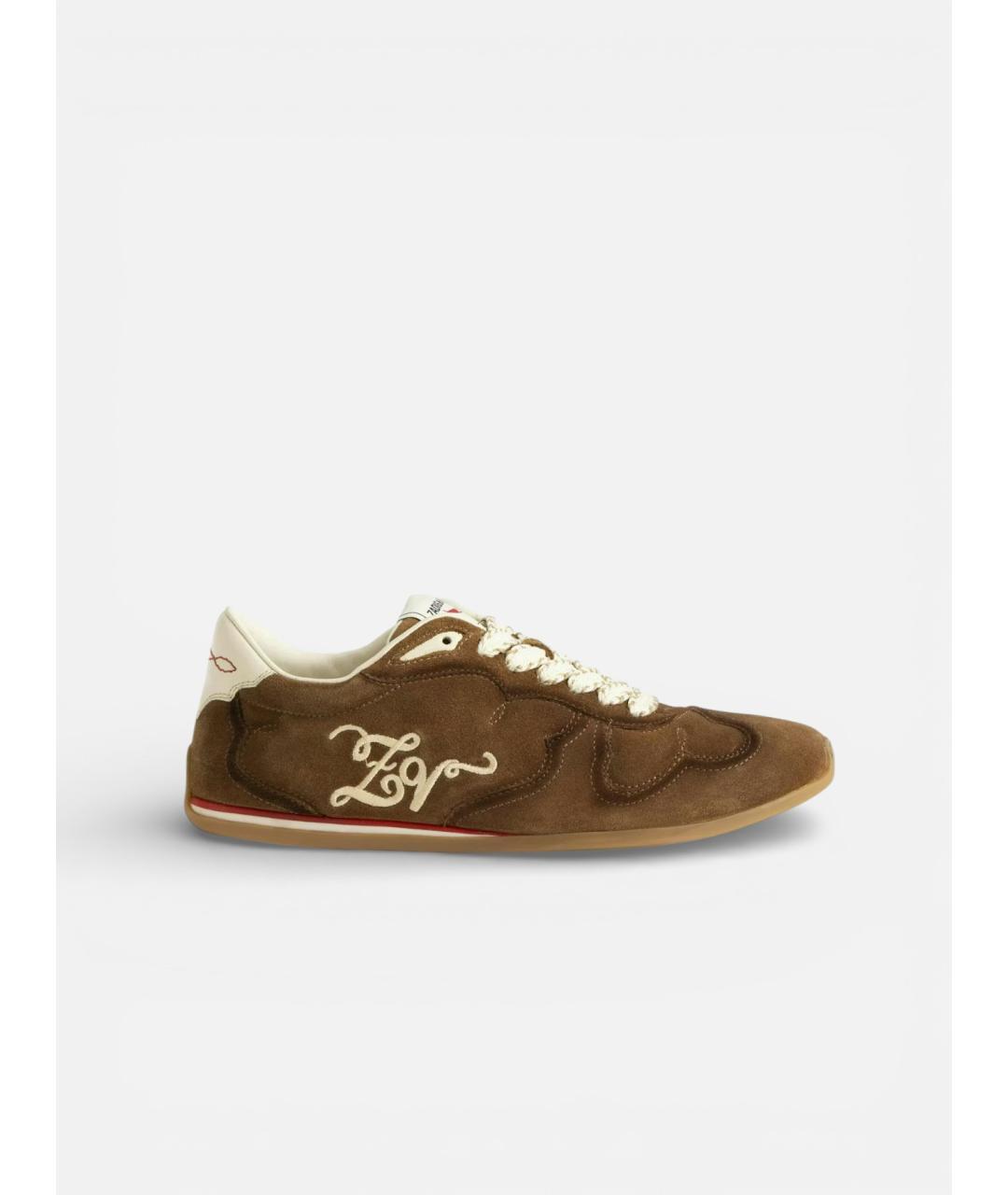 ZADIG & VOLTAIRE Коричневые замшевые кроссовки, фото 6