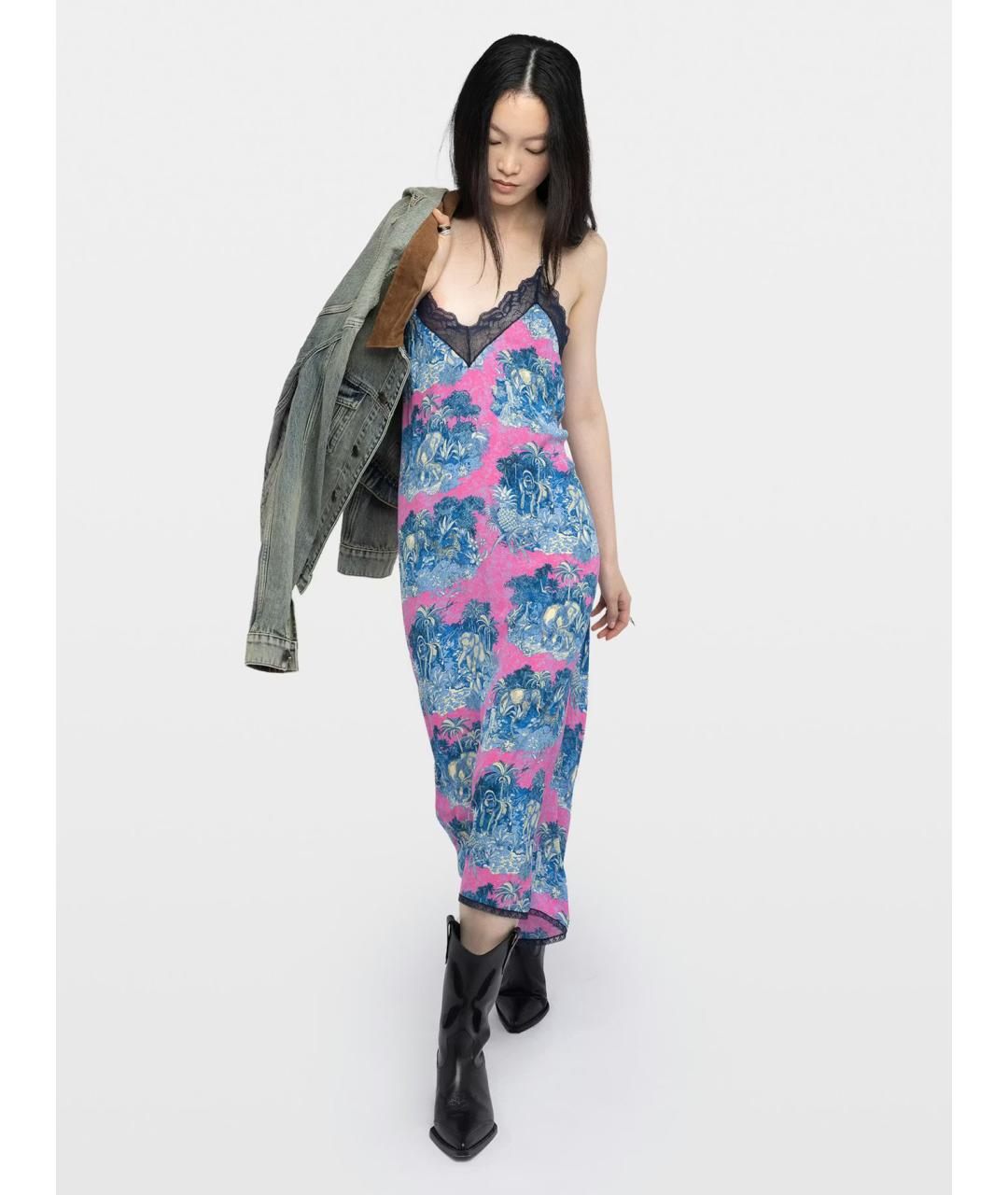 ZADIG & VOLTAIRE Мульти вискозное повседневное платье, фото 5