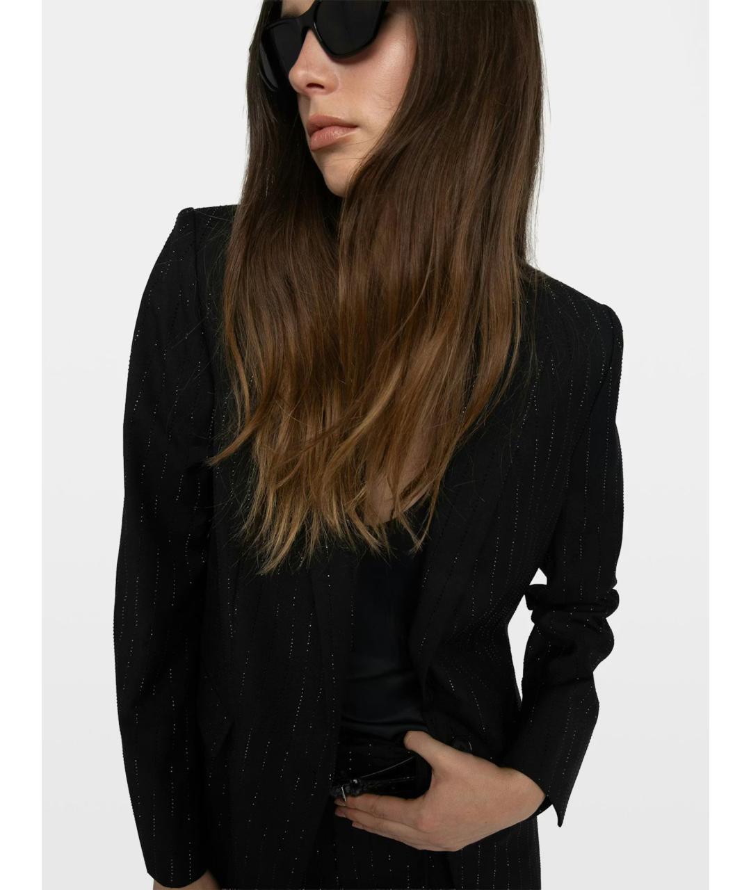 ZADIG & VOLTAIRE Черный полиэстеровый жакет/пиджак, фото 6