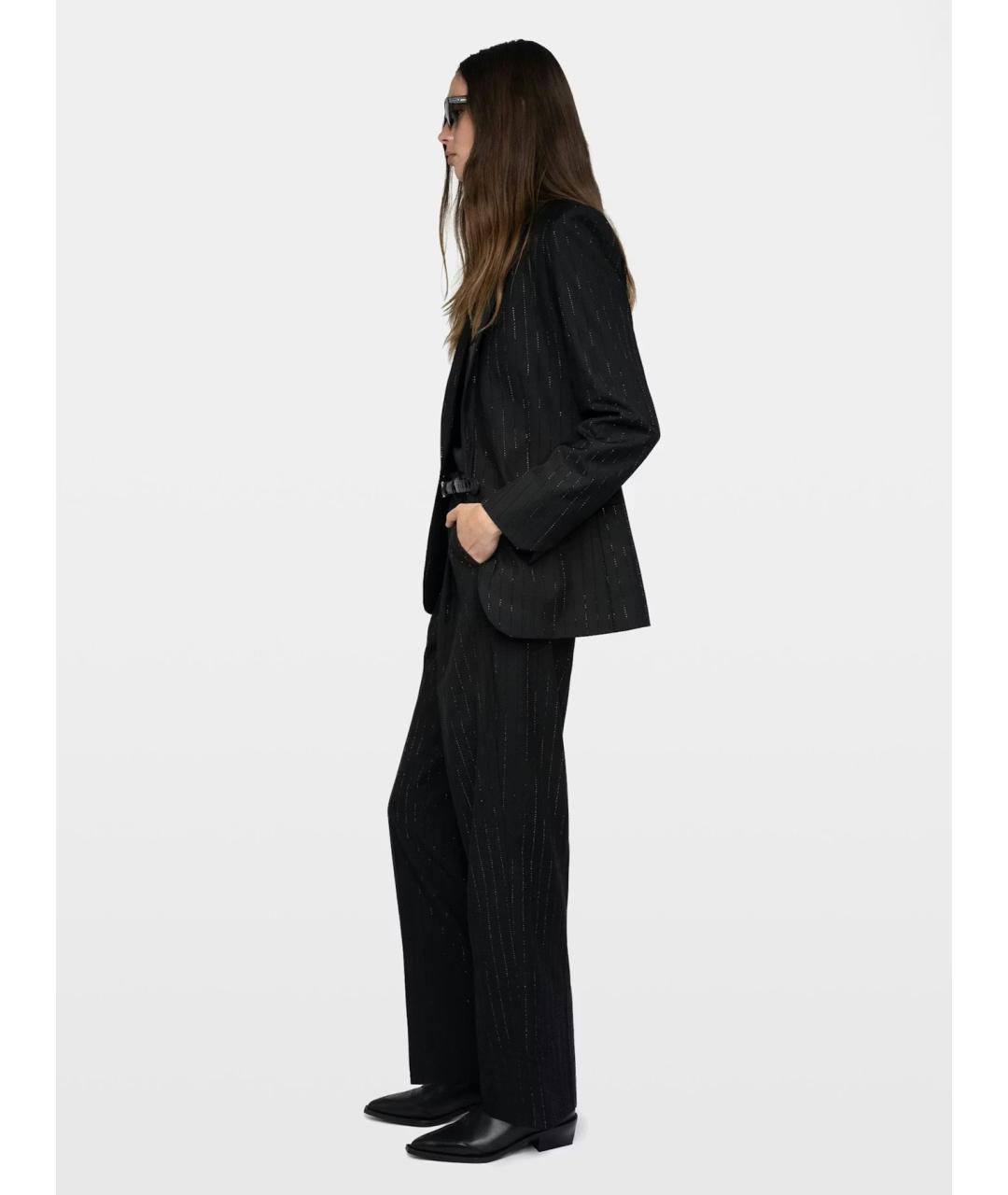 ZADIG & VOLTAIRE Черный полиэстеровый жакет/пиджак, фото 4