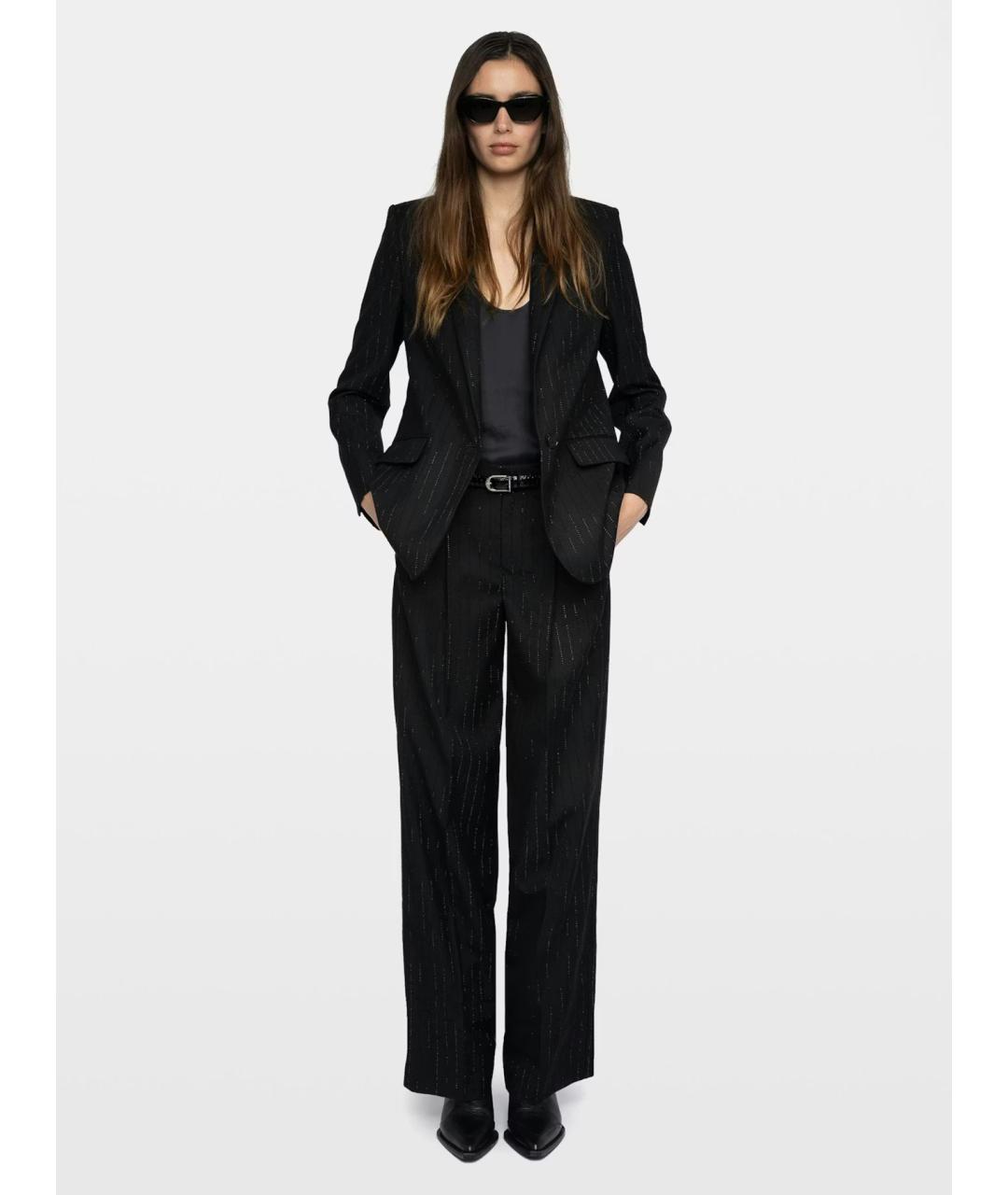 ZADIG & VOLTAIRE Черный полиэстеровый жакет/пиджак, фото 2