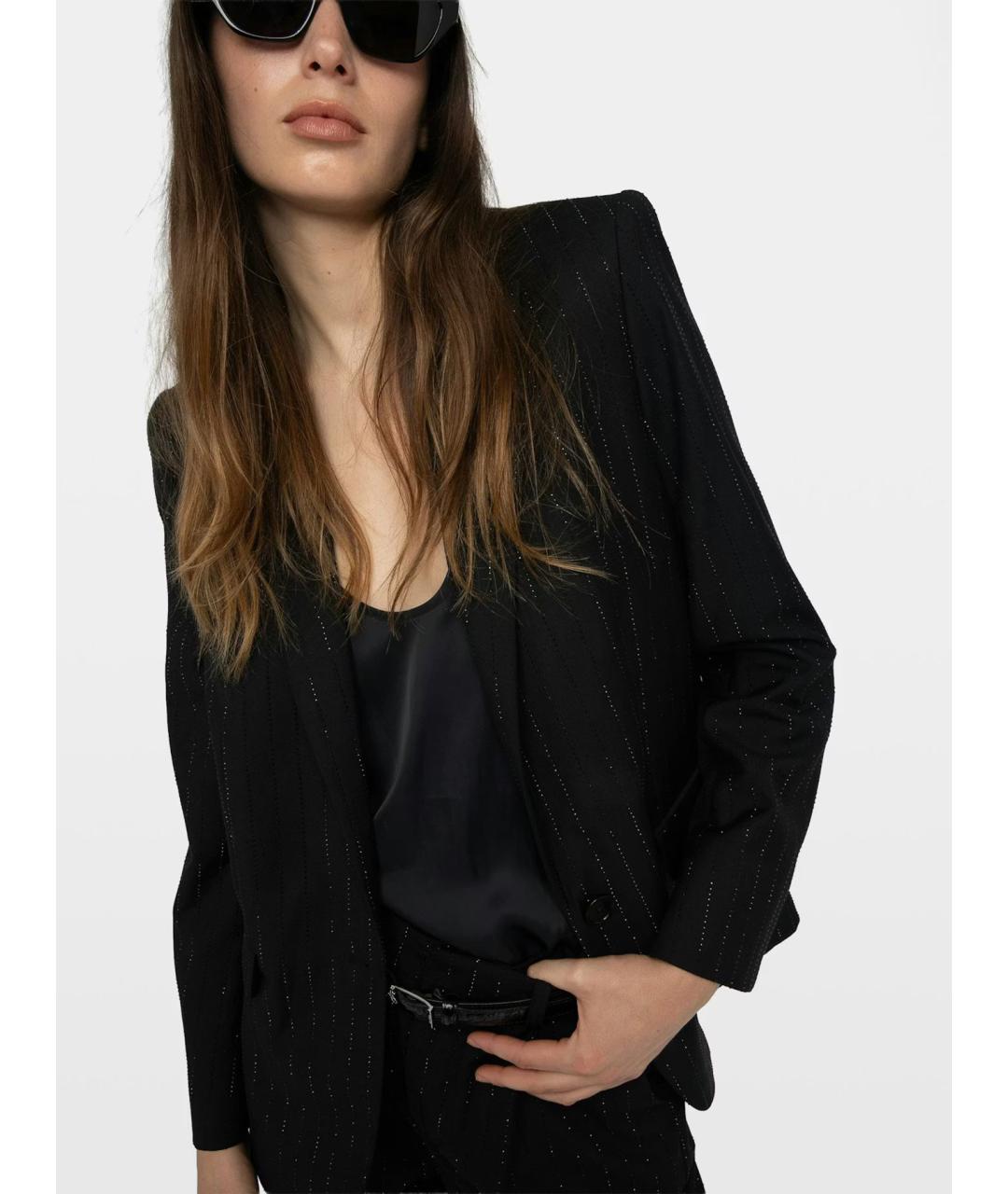 ZADIG & VOLTAIRE Черный полиэстеровый жакет/пиджак, фото 5