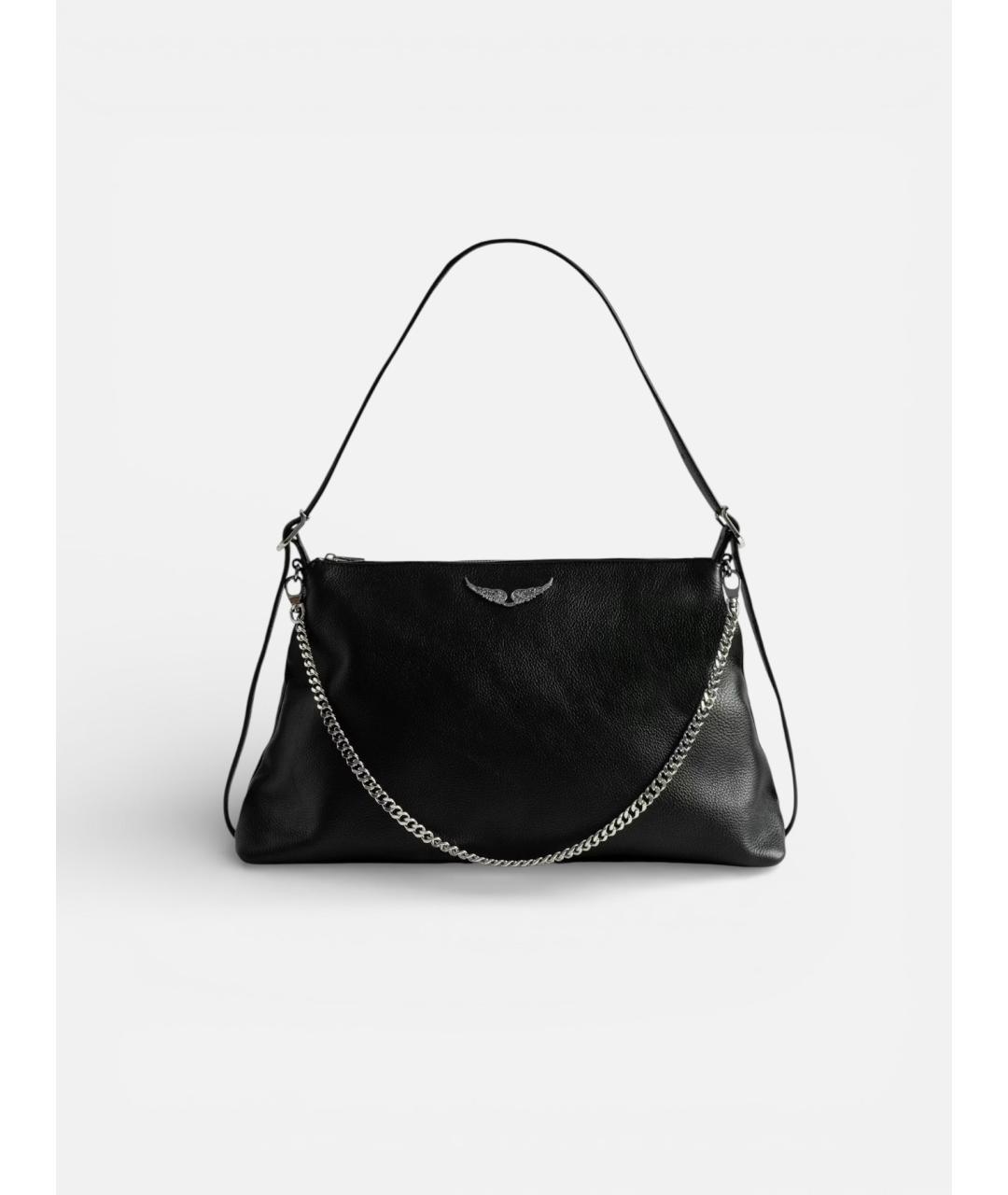 ZADIG & VOLTAIRE Черная кожаная сумка через плечо, фото 7