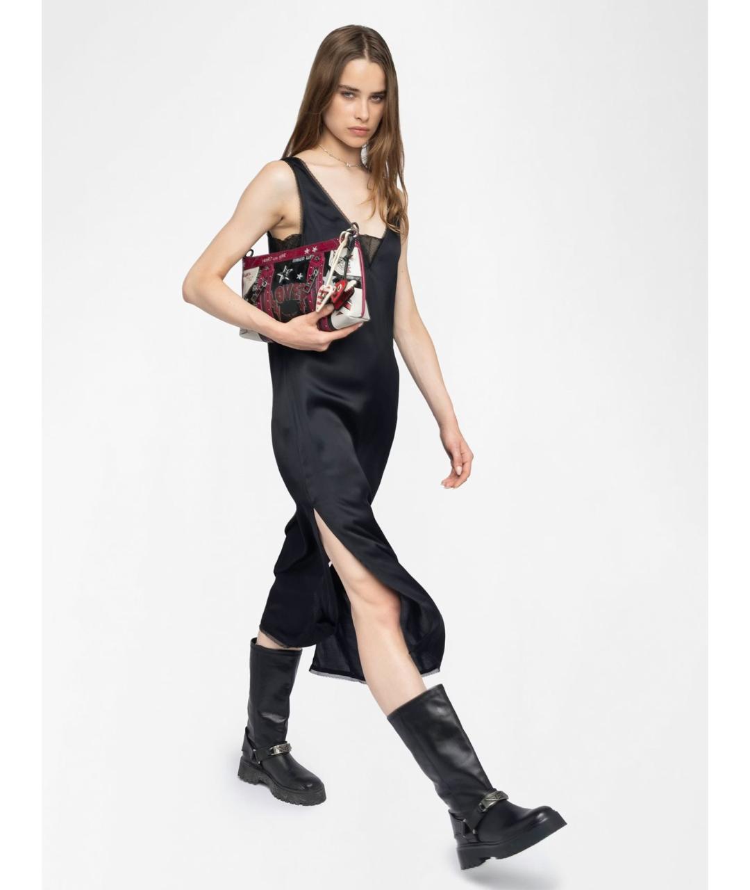 ZADIG & VOLTAIRE Черное вискозное коктейльное платье, фото 4