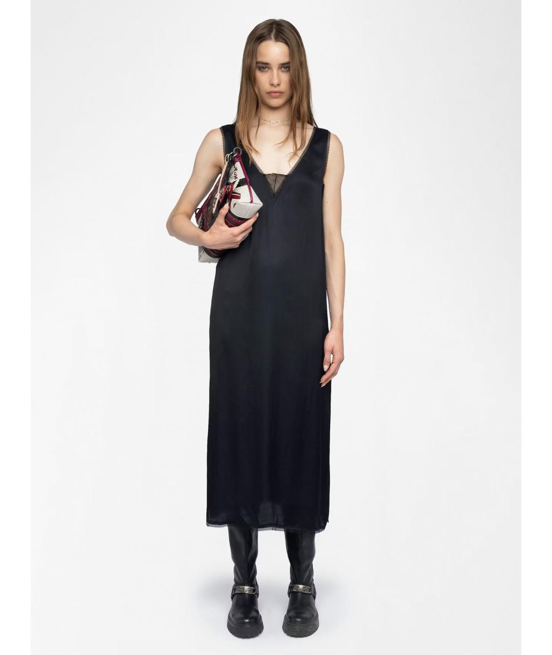 ZADIG & VOLTAIRE Черное вискозное коктейльное платье, фото 2