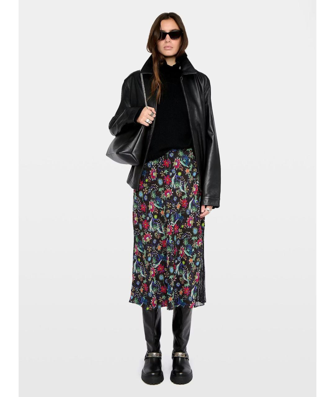 ZADIG & VOLTAIRE Мульти вискозная юбка миди, фото 2