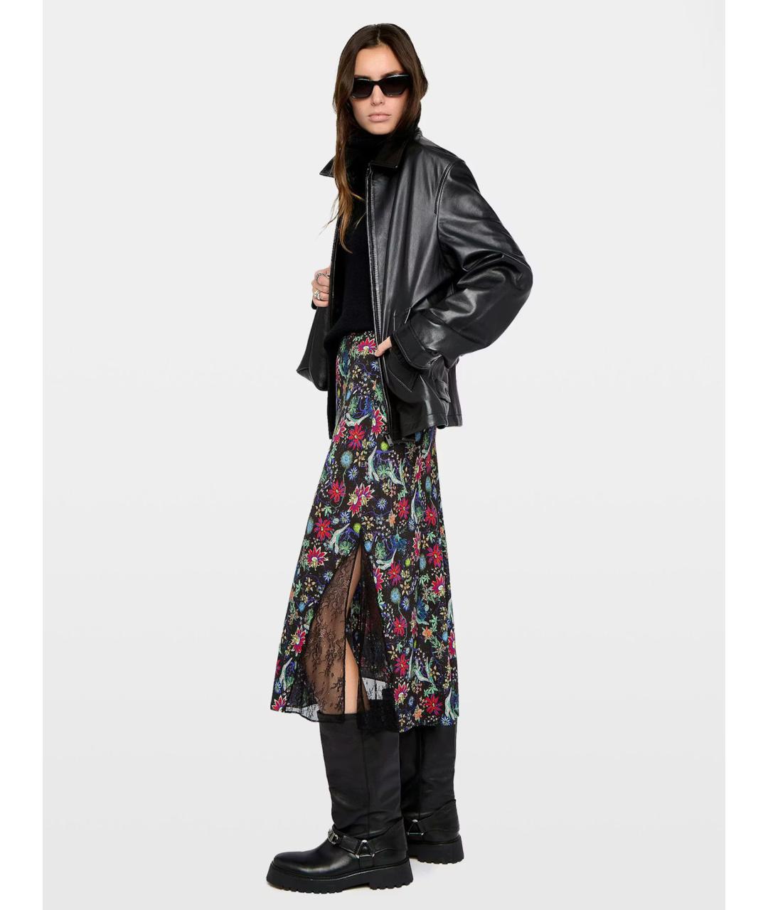 ZADIG & VOLTAIRE Мульти вискозная юбка миди, фото 5