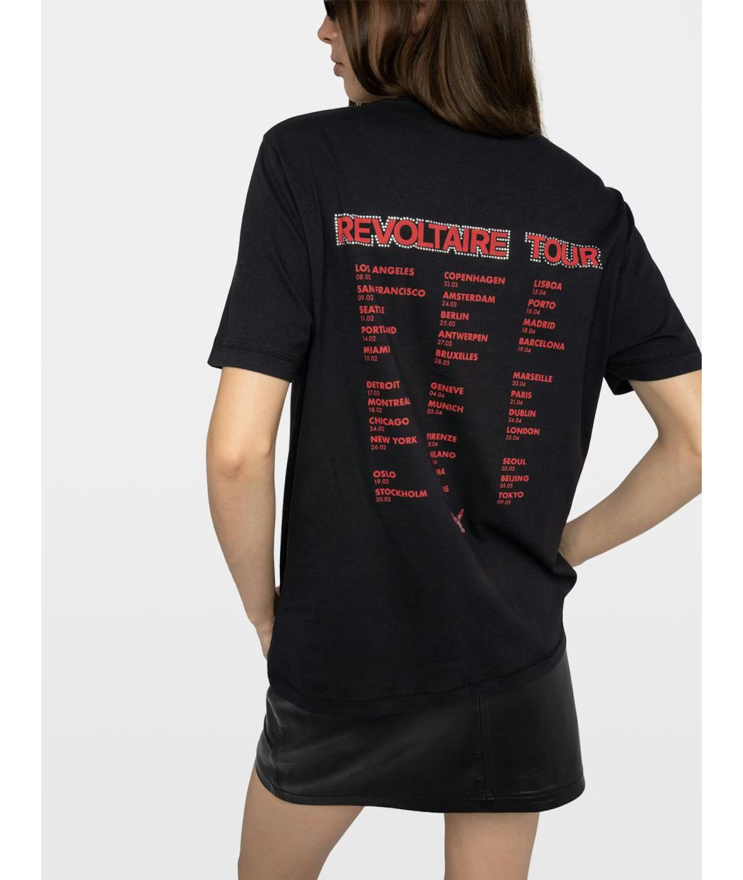 ZADIG & VOLTAIRE Черная хлопковая футболка, фото 8