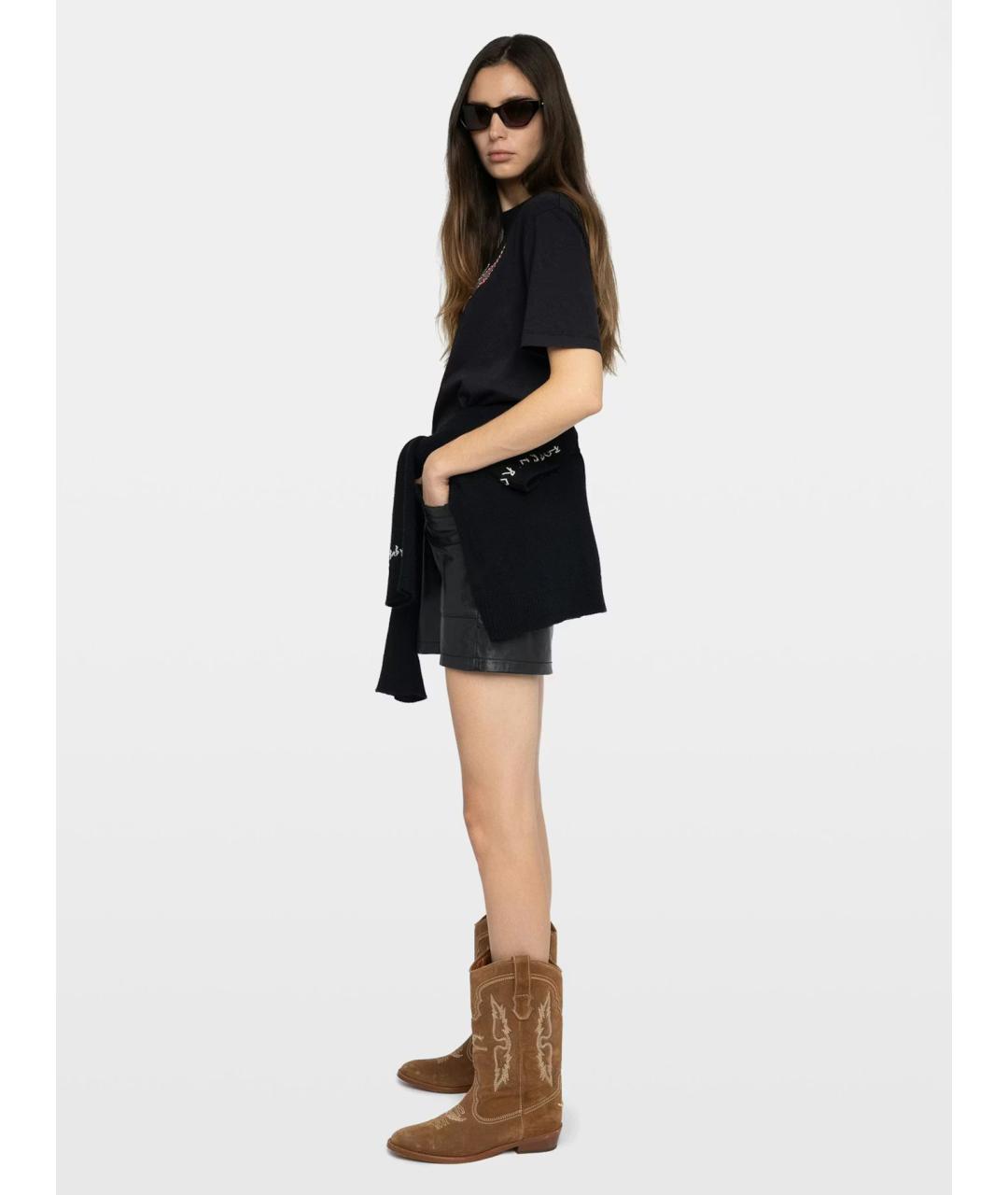 ZADIG & VOLTAIRE Черная хлопковая футболка, фото 7