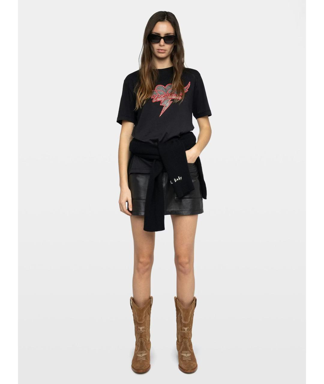 ZADIG & VOLTAIRE Черная хлопковая футболка, фото 2