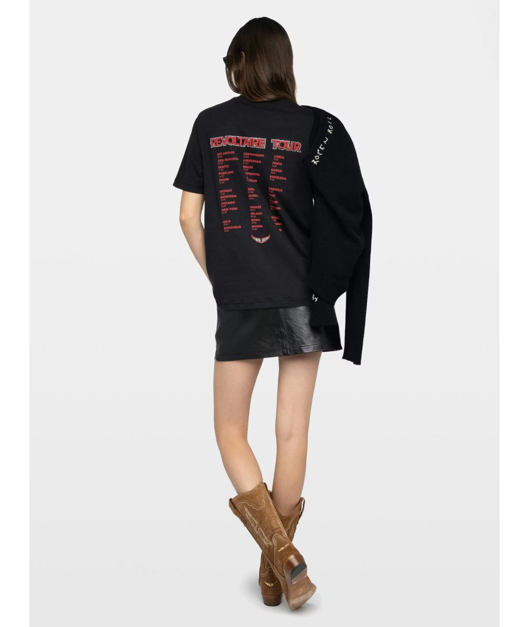 ZADIG & VOLTAIRE Черная хлопковая футболка, фото 3