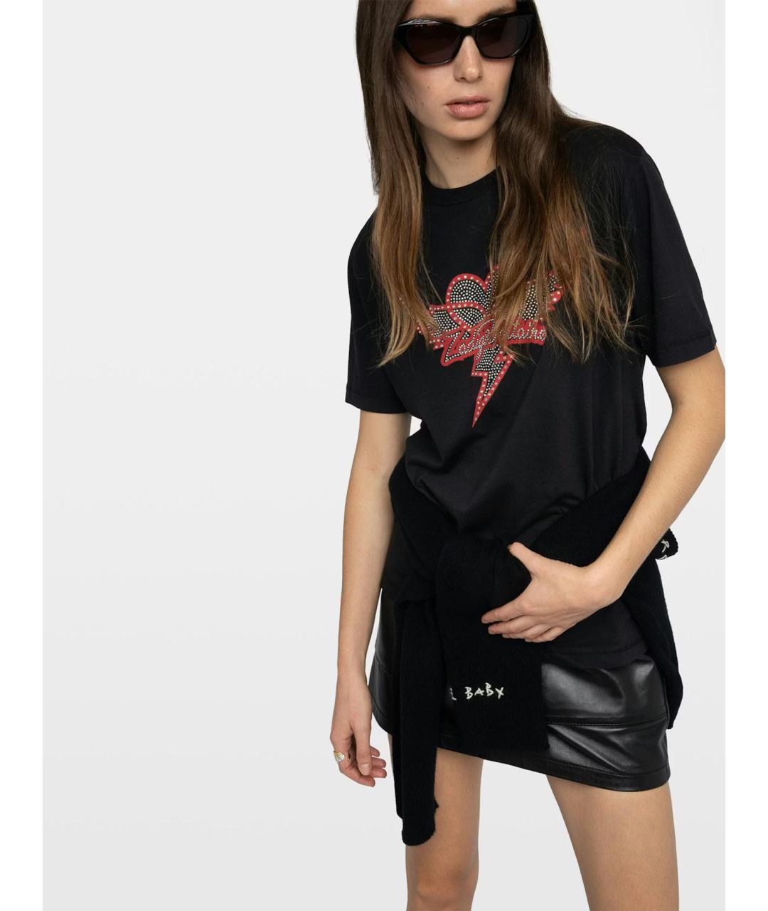 ZADIG & VOLTAIRE Черная хлопковая футболка, фото 5