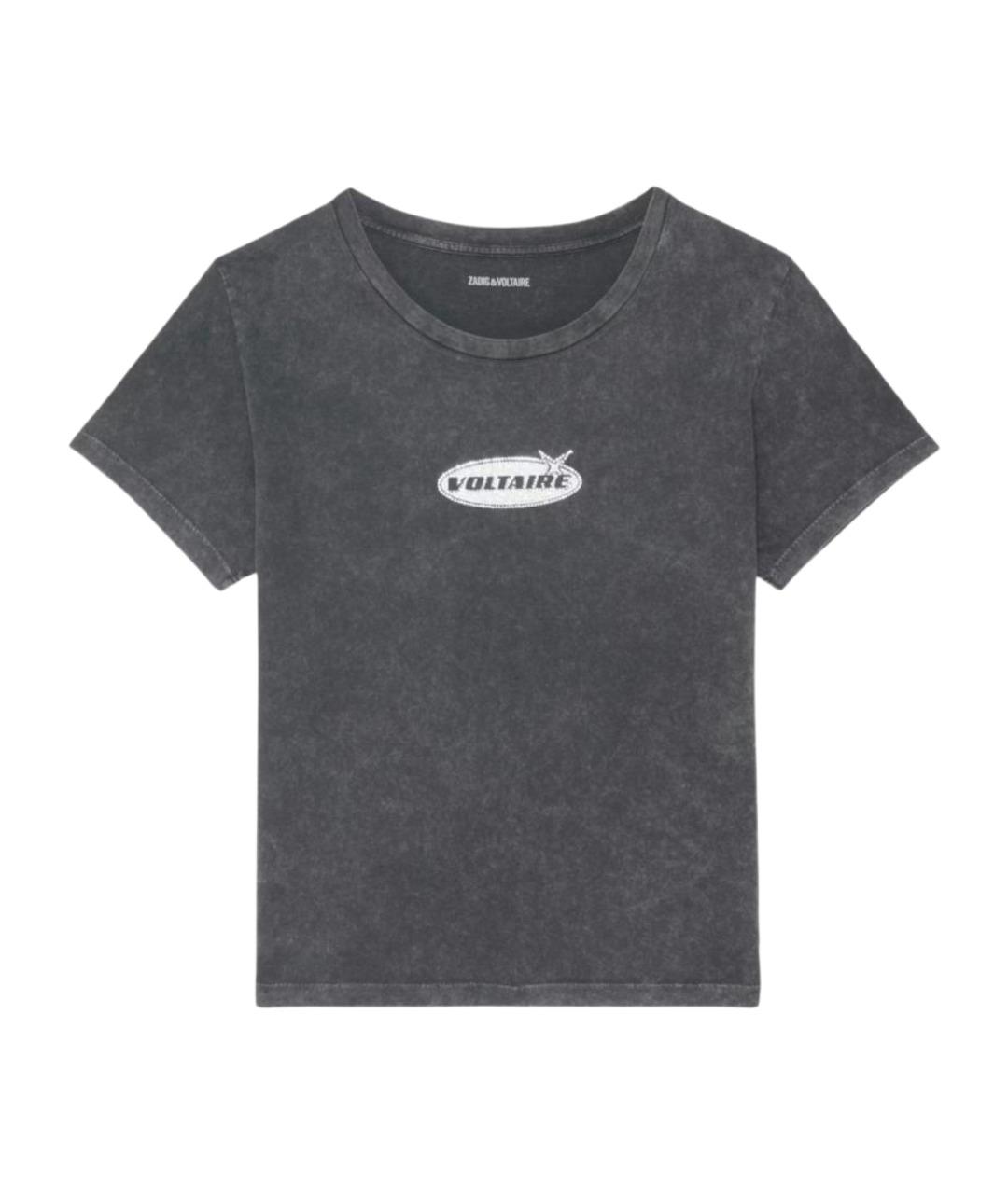 ZADIG & VOLTAIRE Серая хлопковая футболка, фото 1