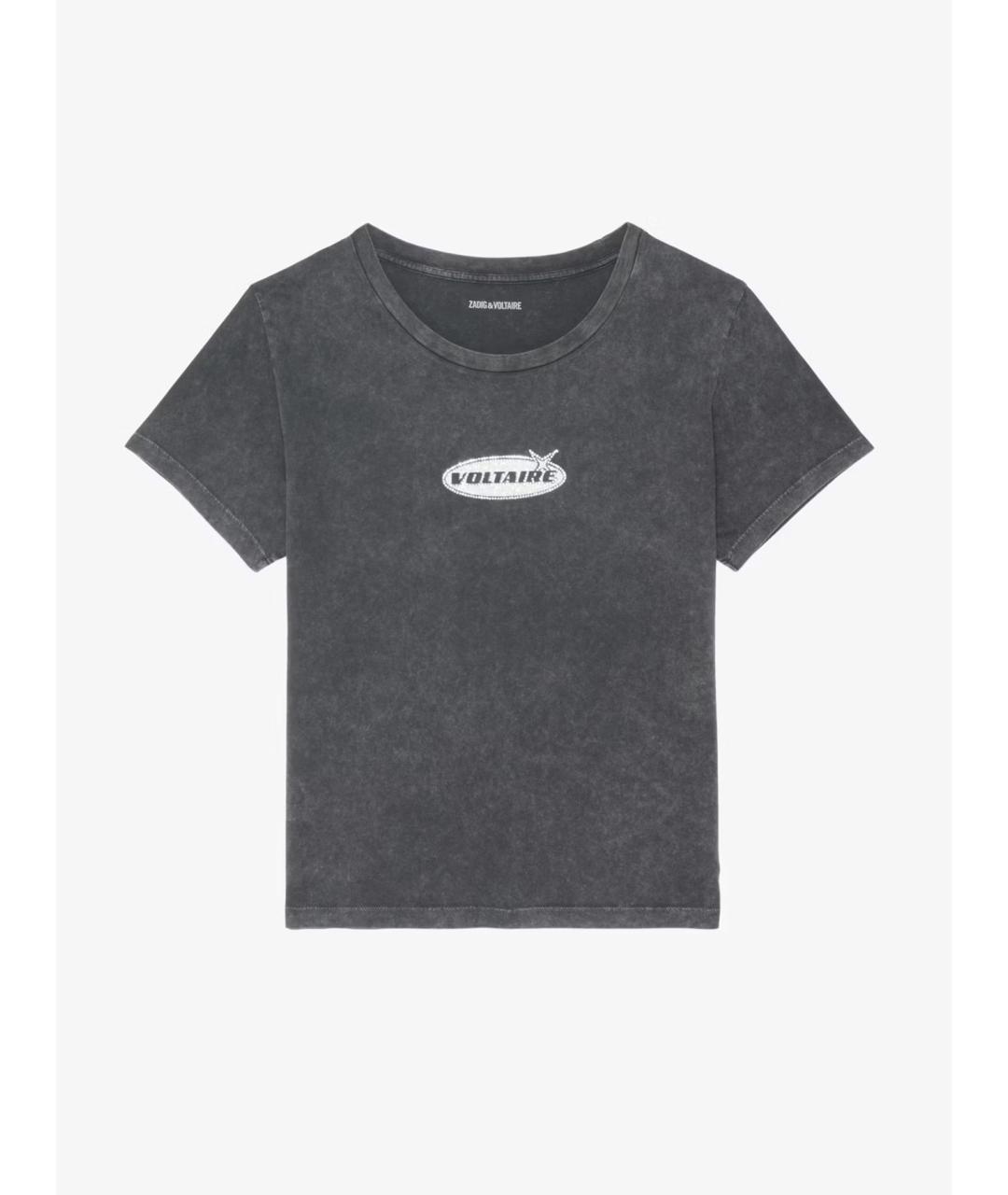 ZADIG & VOLTAIRE Серая хлопковая футболка, фото 7