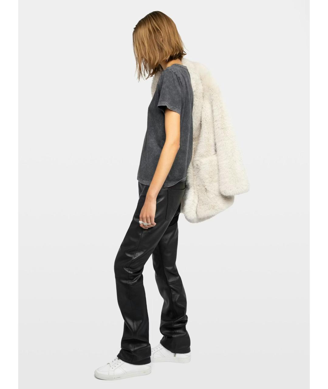 ZADIG & VOLTAIRE Серая хлопковая футболка, фото 5