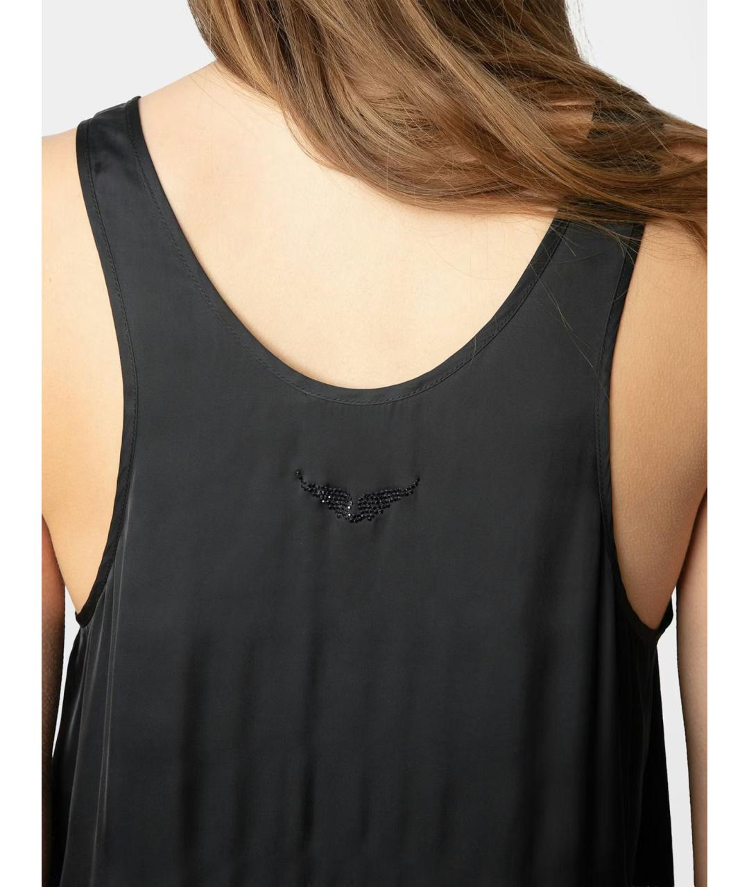ZADIG & VOLTAIRE Черная полиэстеровая майка, фото 6