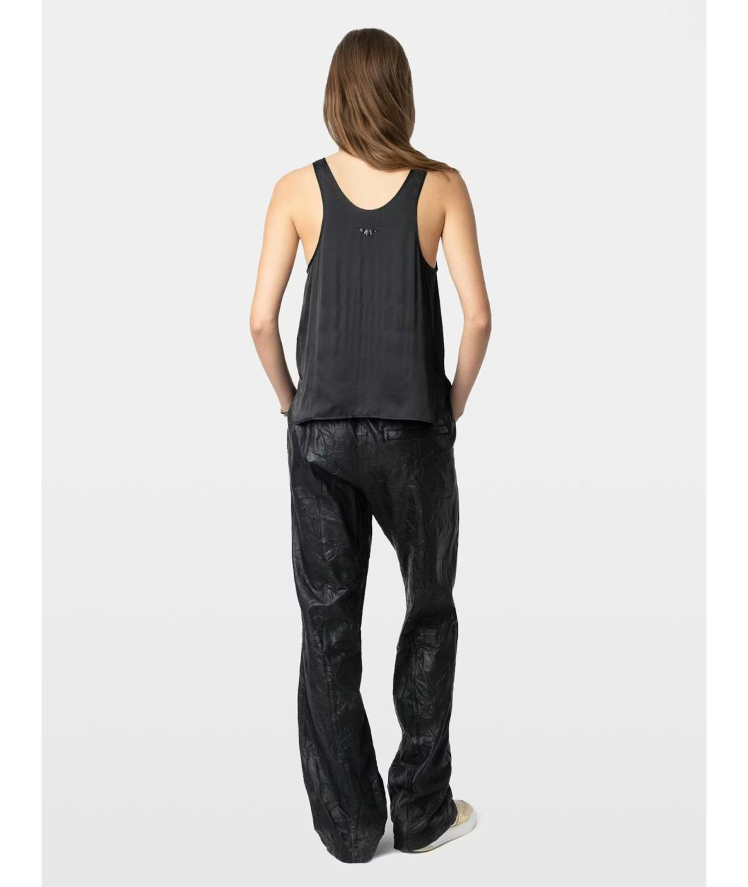 ZADIG & VOLTAIRE Черная полиэстеровая майка, фото 3