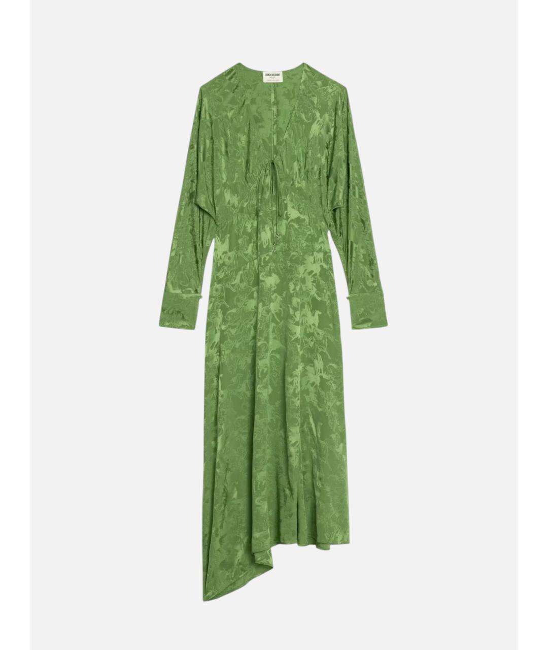 ZADIG & VOLTAIRE Зеленые шелковое повседневное платье, фото 7