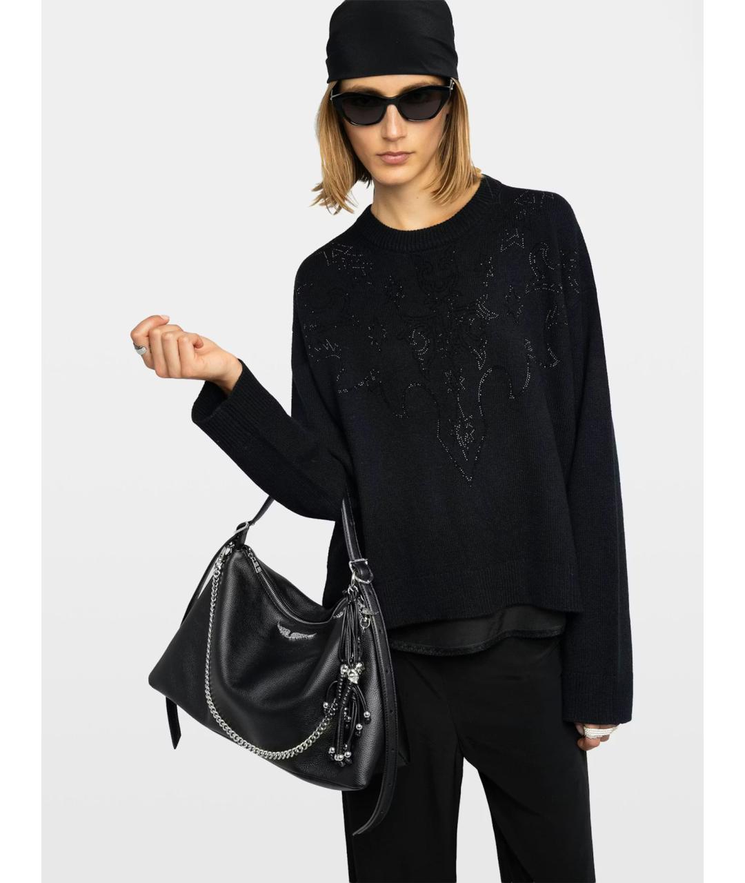 ZADIG & VOLTAIRE Черный кашемировый джемпер / свитер, фото 7