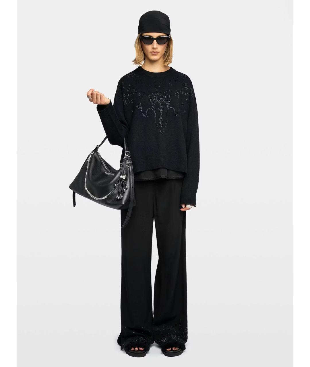 ZADIG & VOLTAIRE Черный кашемировый джемпер / свитер, фото 2