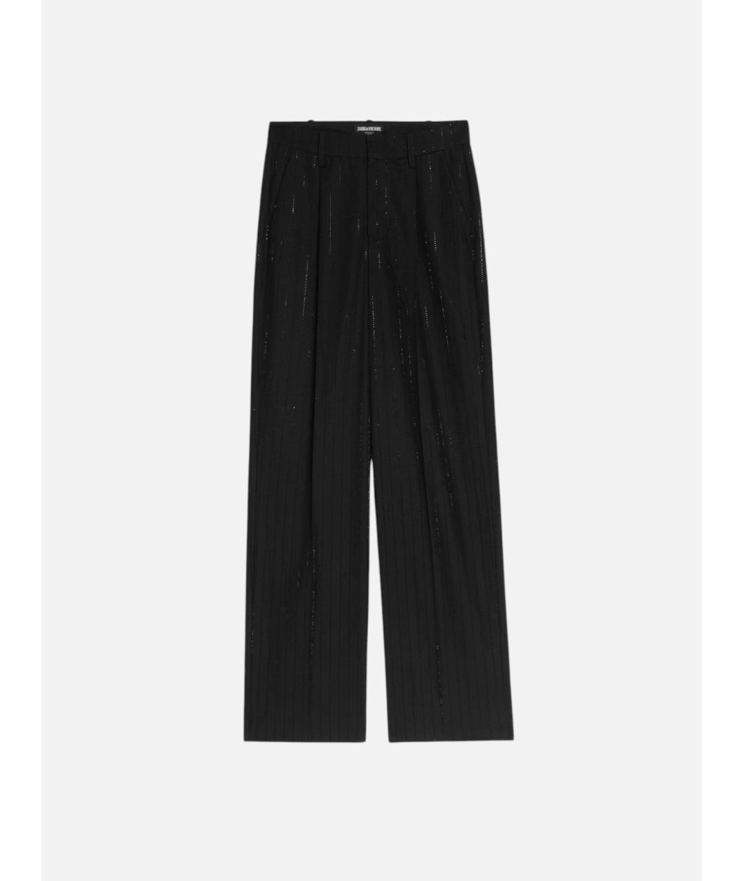 ZADIG & VOLTAIRE Черные полиэстеровые прямые брюки, фото 6
