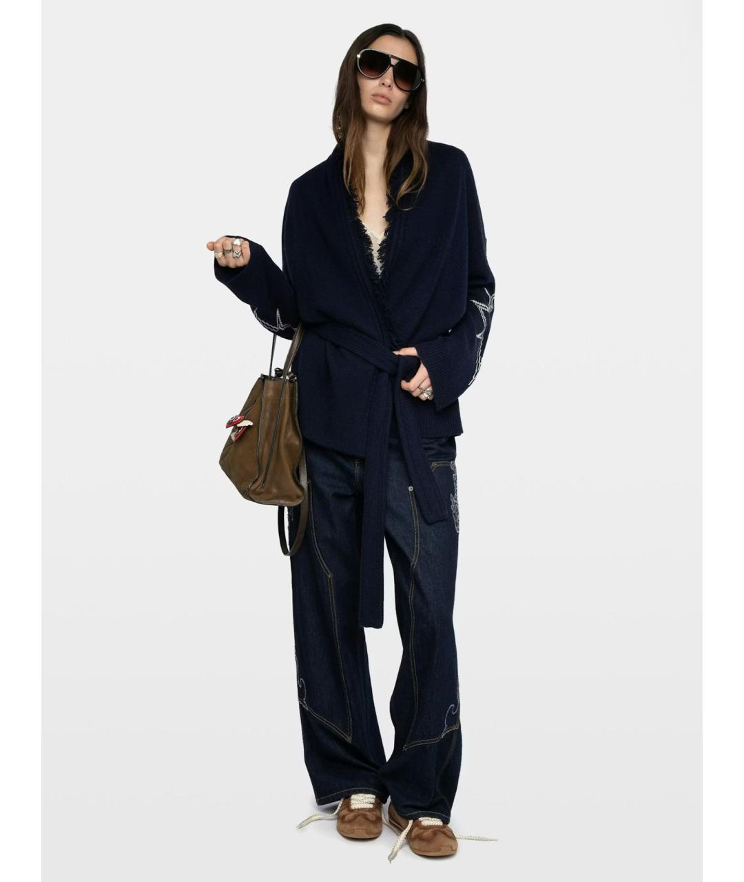 ZADIG & VOLTAIRE Темно-синий шерстяной кардиган, фото 4