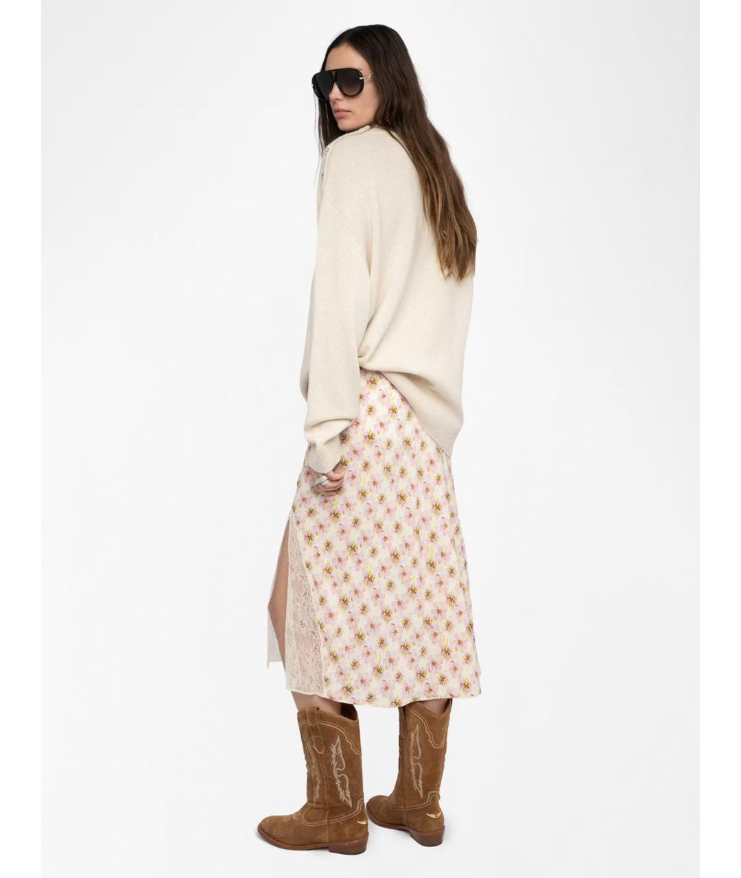 ZADIG & VOLTAIRE Мульти вискозная юбка миди, фото 3