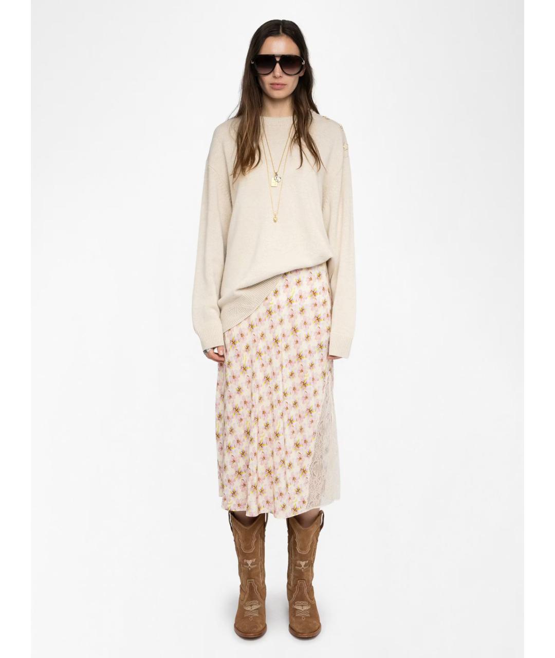 ZADIG & VOLTAIRE Мульти вискозная юбка миди, фото 2