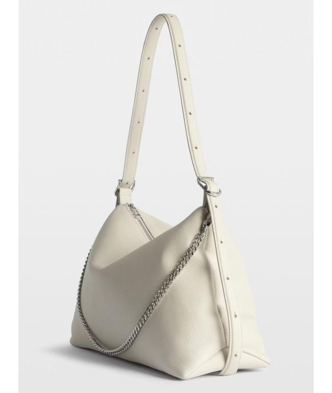 ZADIG & VOLTAIRE Бежевая кожаная сумка через плечо, фото 6