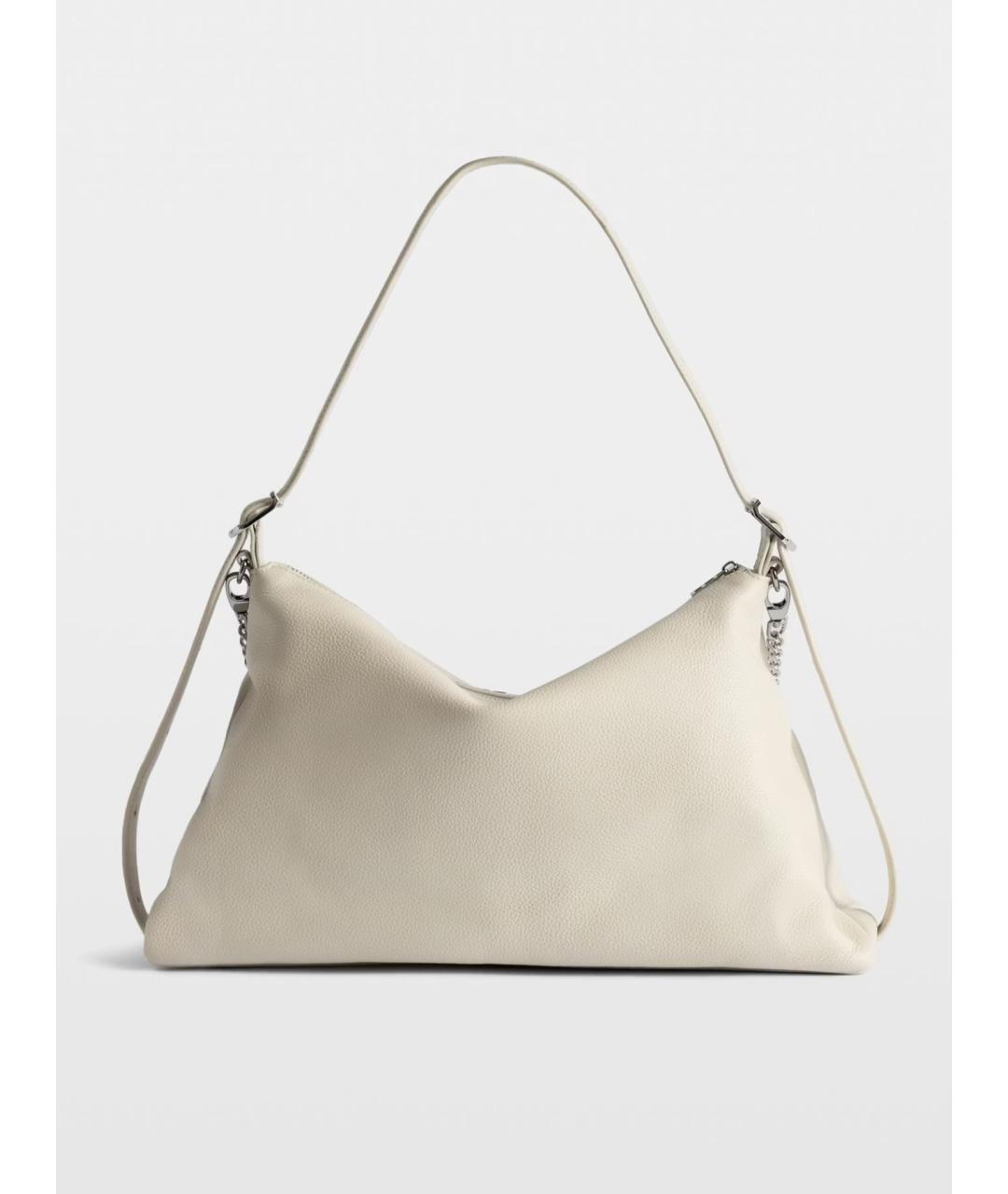 ZADIG & VOLTAIRE Бежевая кожаная сумка через плечо, фото 5