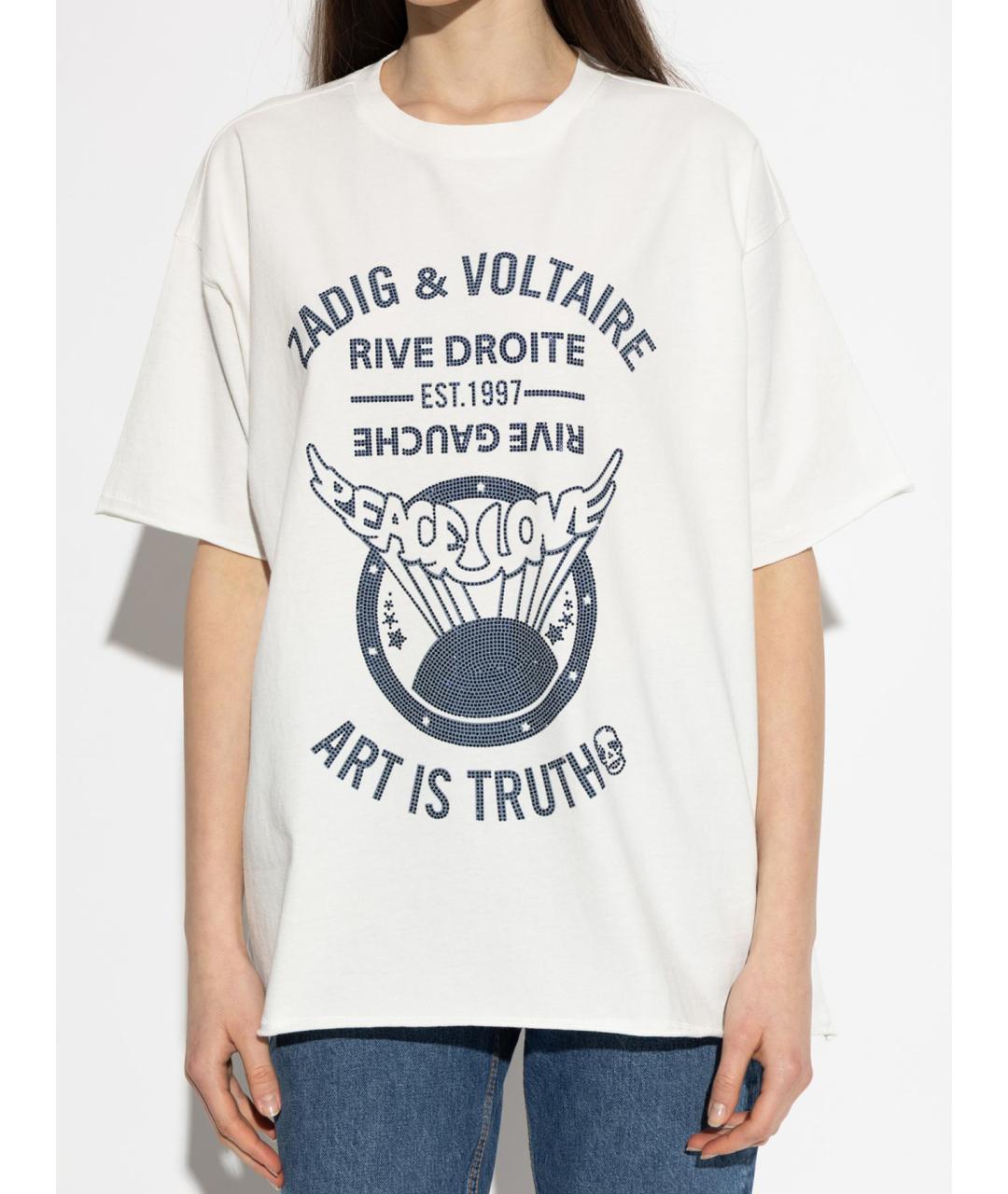 ZADIG & VOLTAIRE Белая хлопковая футболка, фото 3