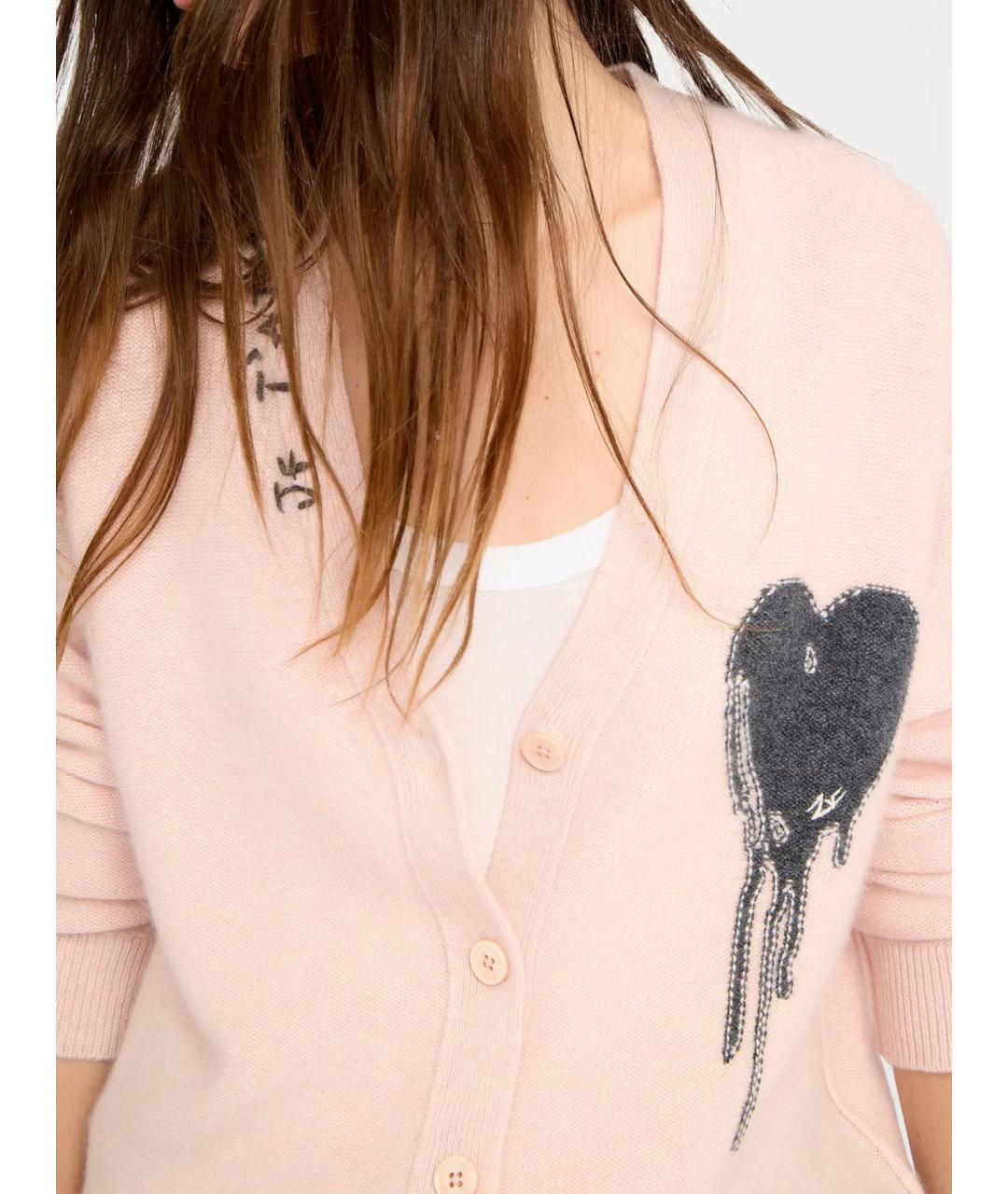 ZADIG & VOLTAIRE Розовый кашемировый кардиган, фото 7