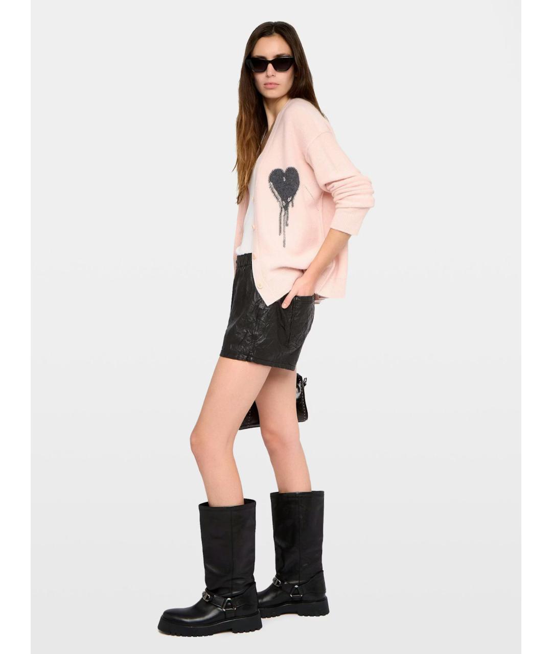 ZADIG & VOLTAIRE Розовый кашемировый кардиган, фото 5