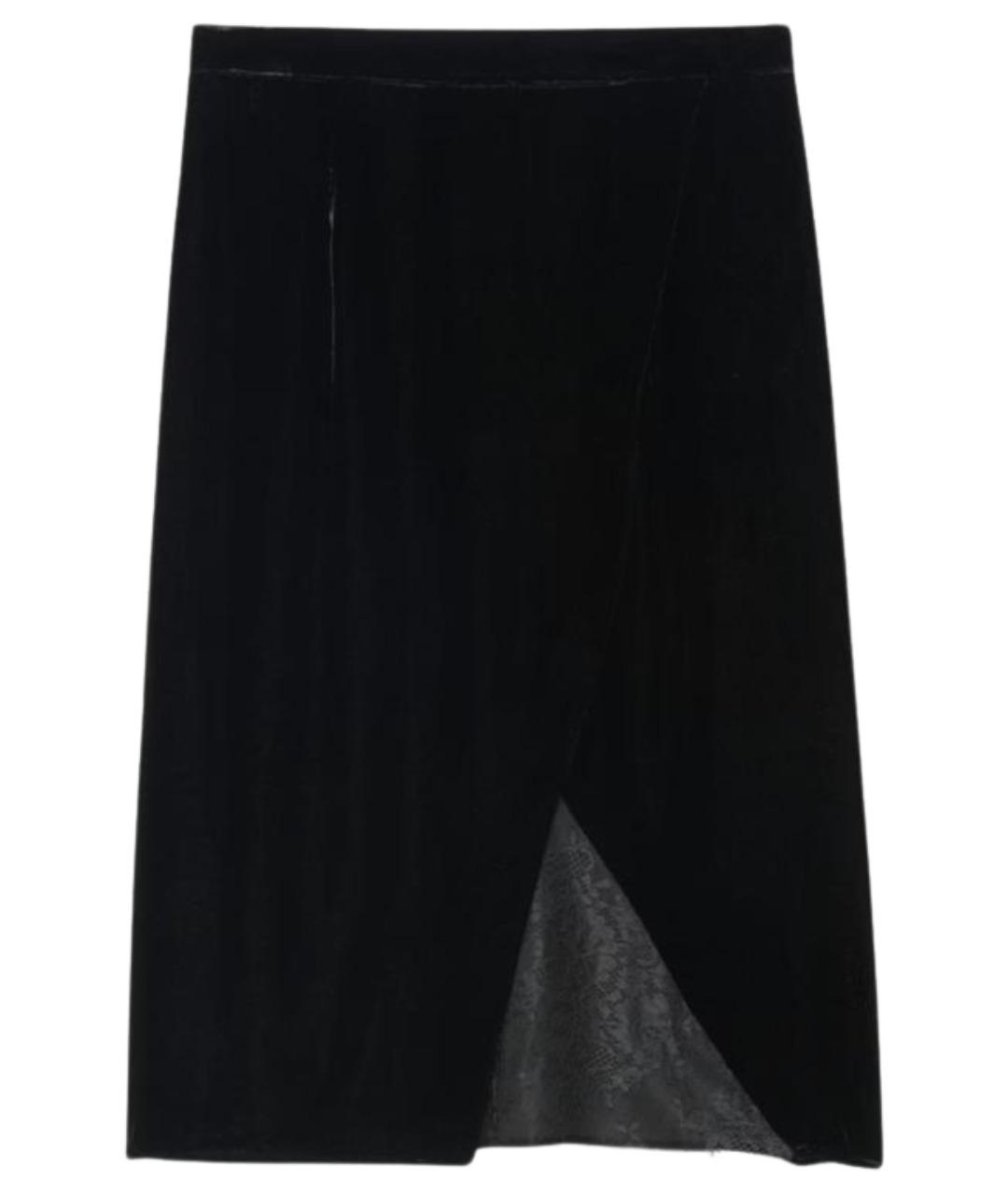 ZADIG & VOLTAIRE Черная вискозная юбка миди, фото 1