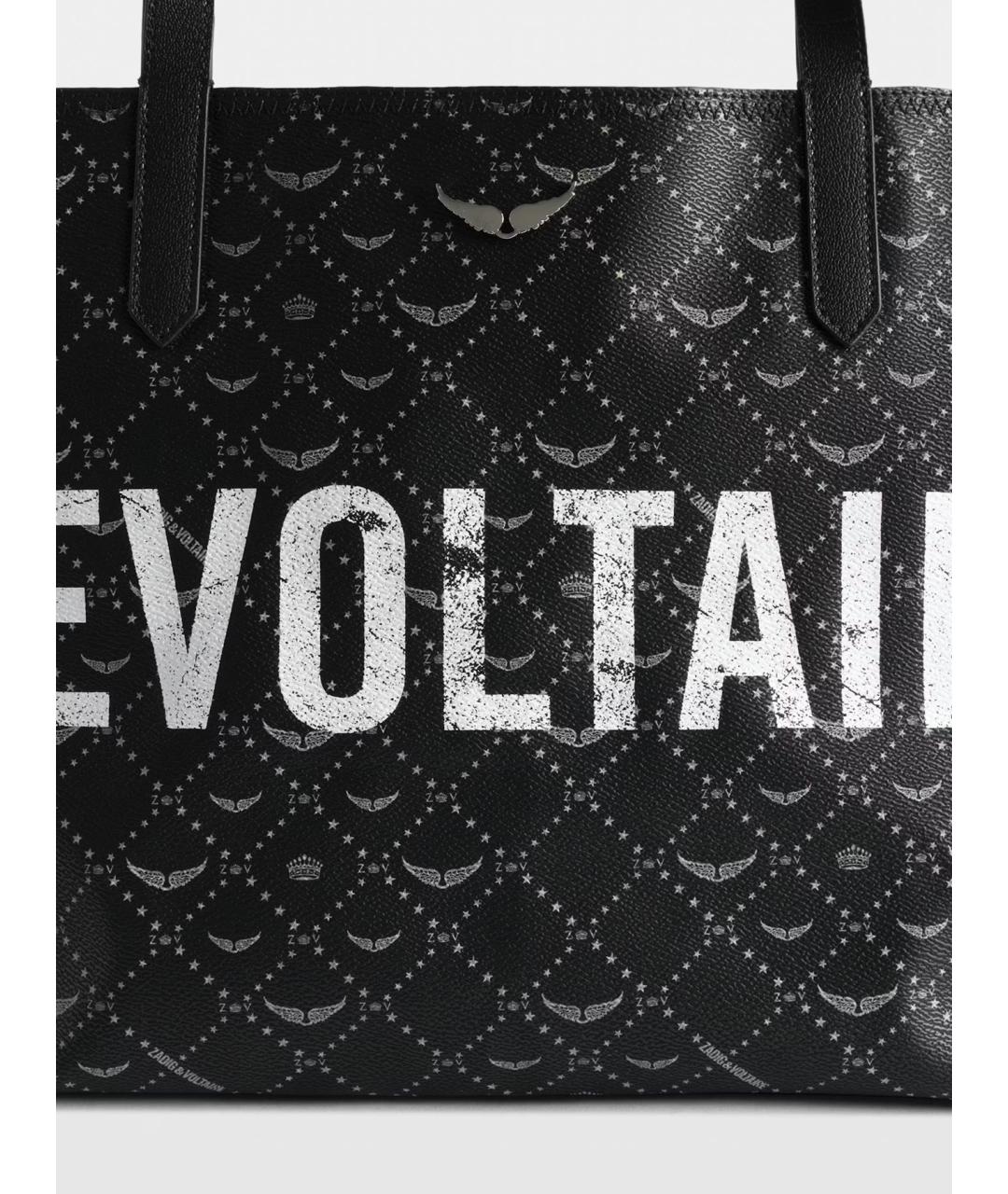 ZADIG & VOLTAIRE Черная сумка тоут из искусственной кожи, фото 7