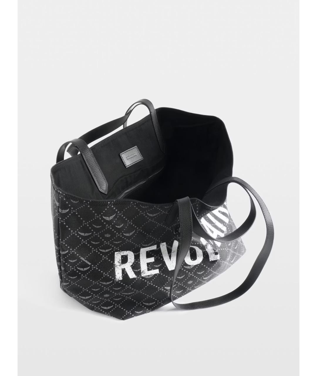 ZADIG & VOLTAIRE Черная сумка тоут из искусственной кожи, фото 6