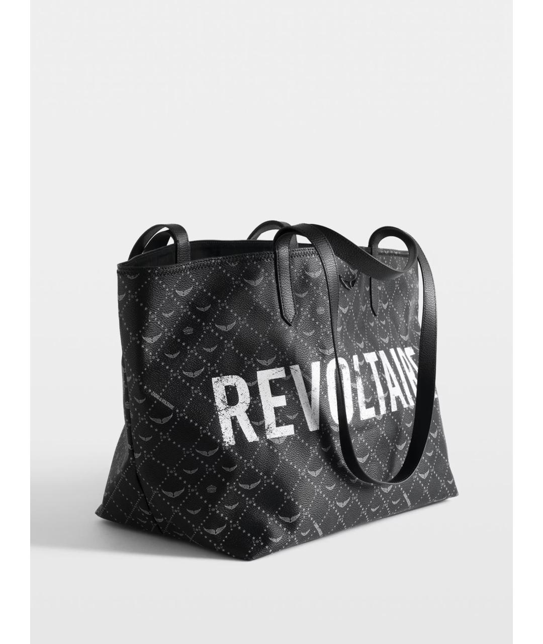 ZADIG & VOLTAIRE Черная сумка тоут из искусственной кожи, фото 5