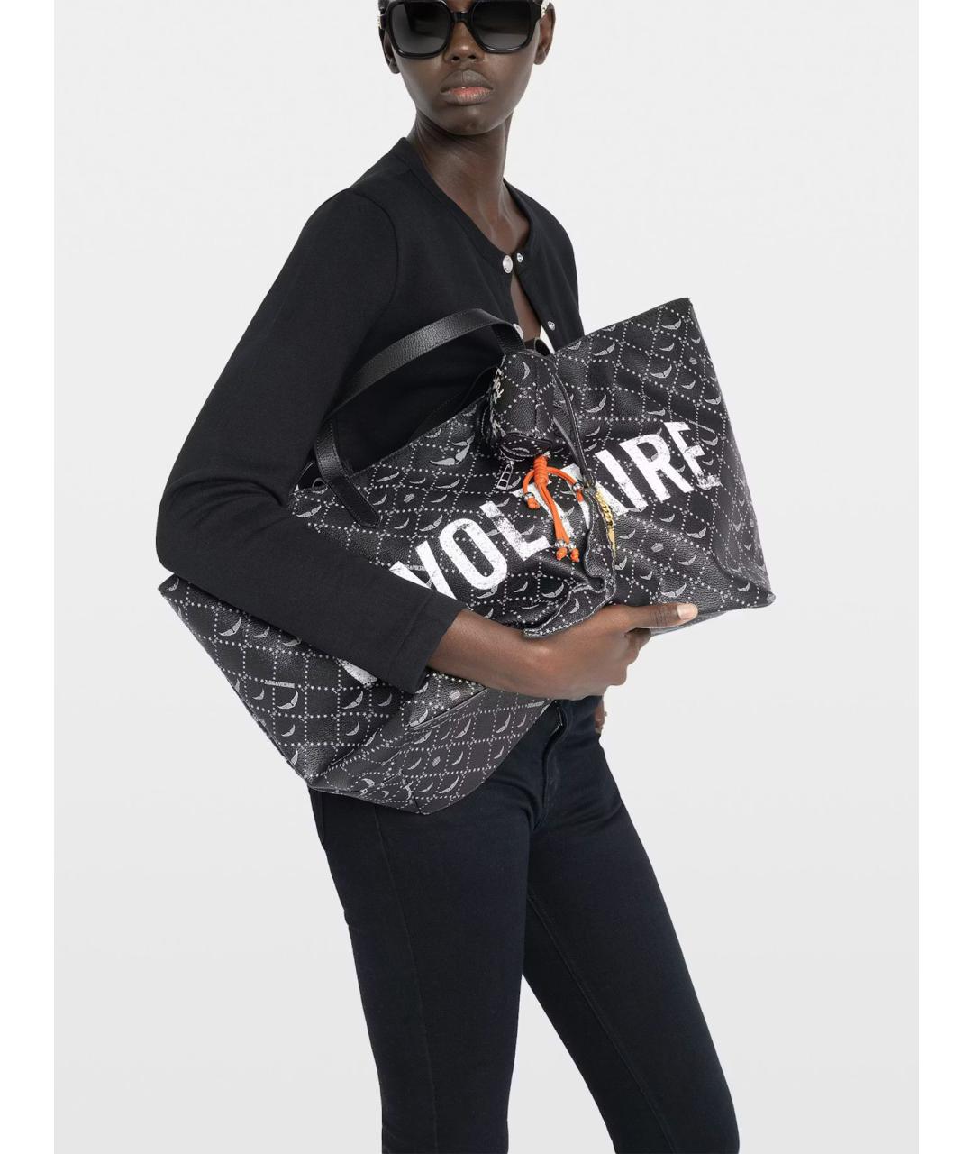 ZADIG & VOLTAIRE Черная сумка тоут из искусственной кожи, фото 3