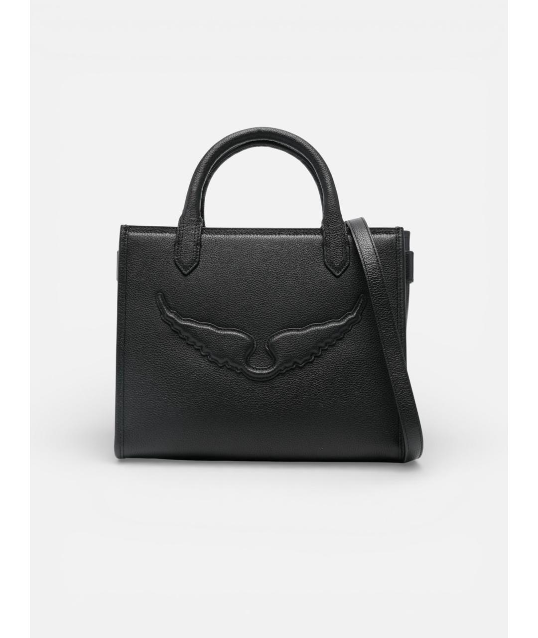 ZADIG & VOLTAIRE Черная кожаная сумка тоут, фото 6