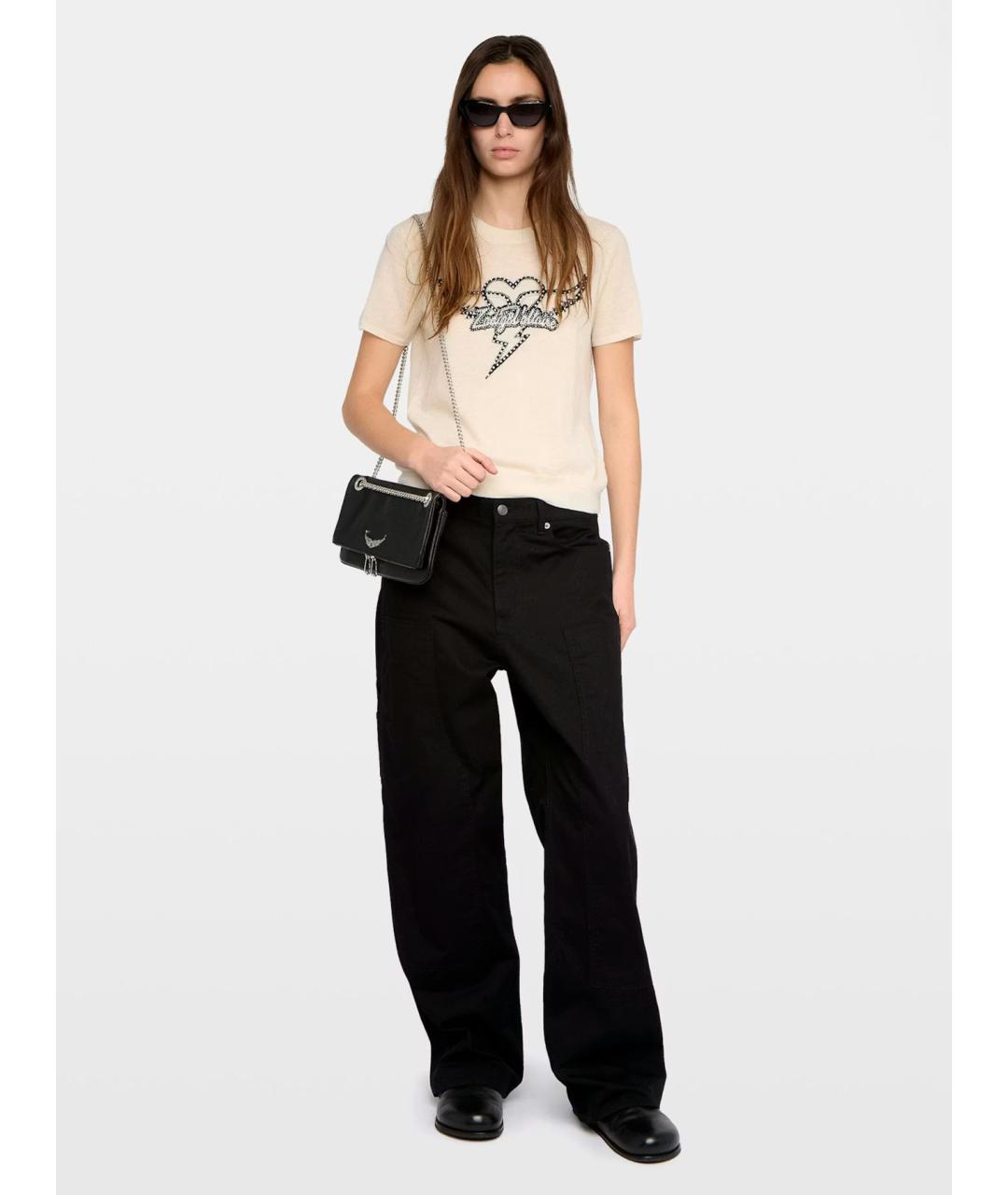 ZADIG & VOLTAIRE Бежевый кашемировый джемпер / свитер, фото 5