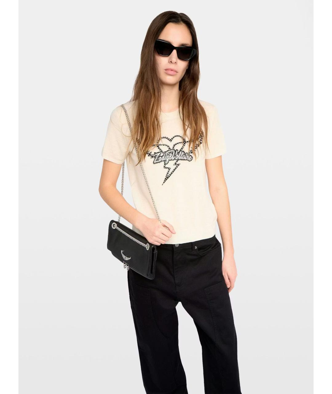 ZADIG & VOLTAIRE Бежевый кашемировый джемпер / свитер, фото 6