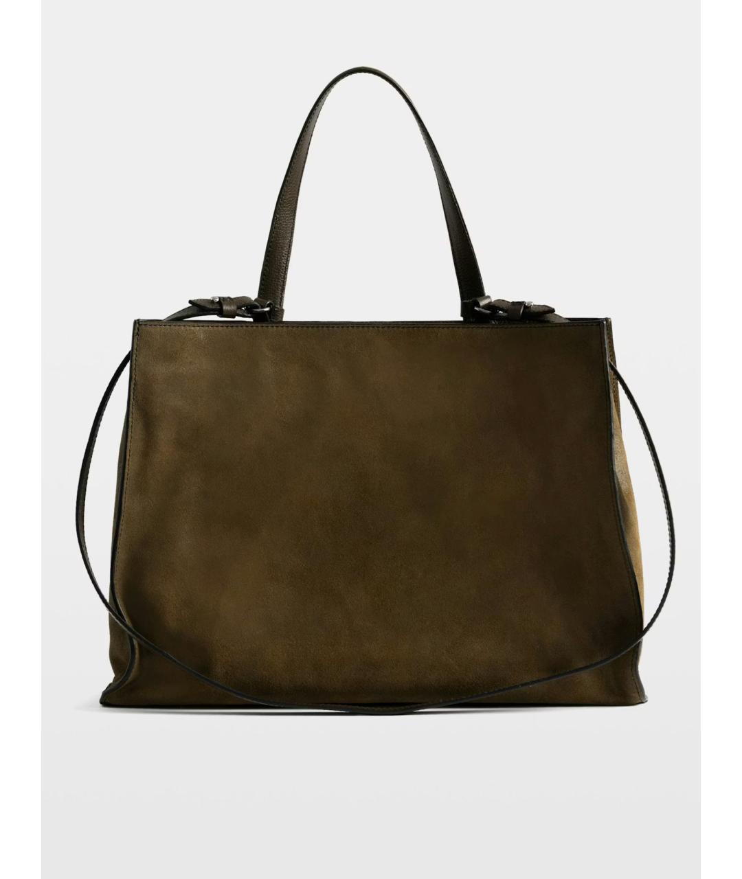 ZADIG & VOLTAIRE Коричневая кожаная сумка тоут, фото 5