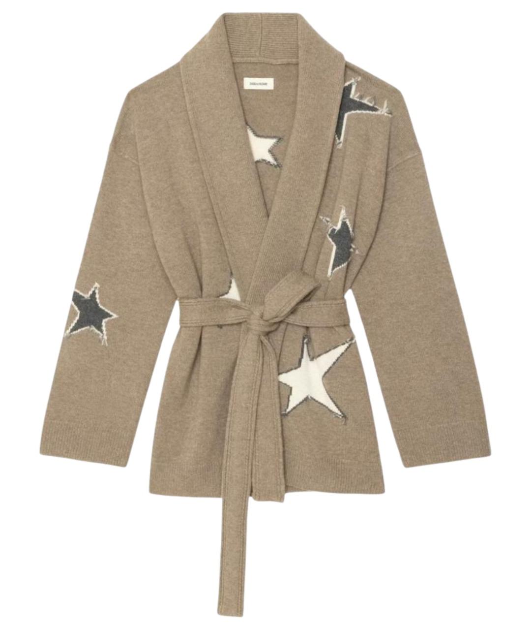 ZADIG & VOLTAIRE Бежевый шерстяной кардиган, фото 1