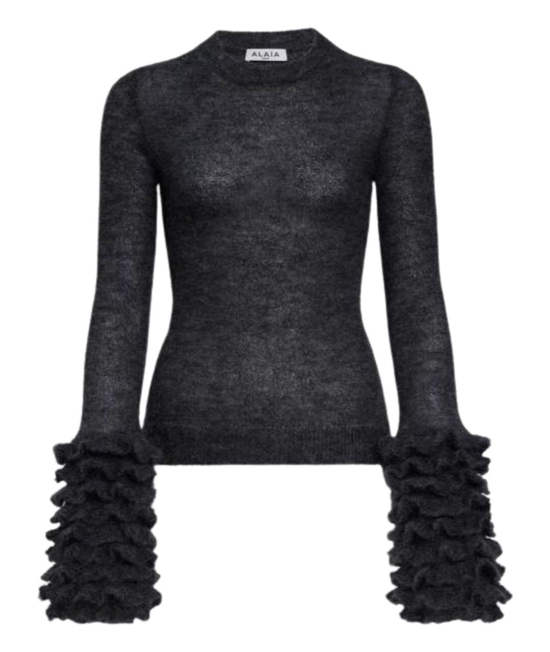 ALAIA Черный шерстяной джемпер / свитер, фото 1