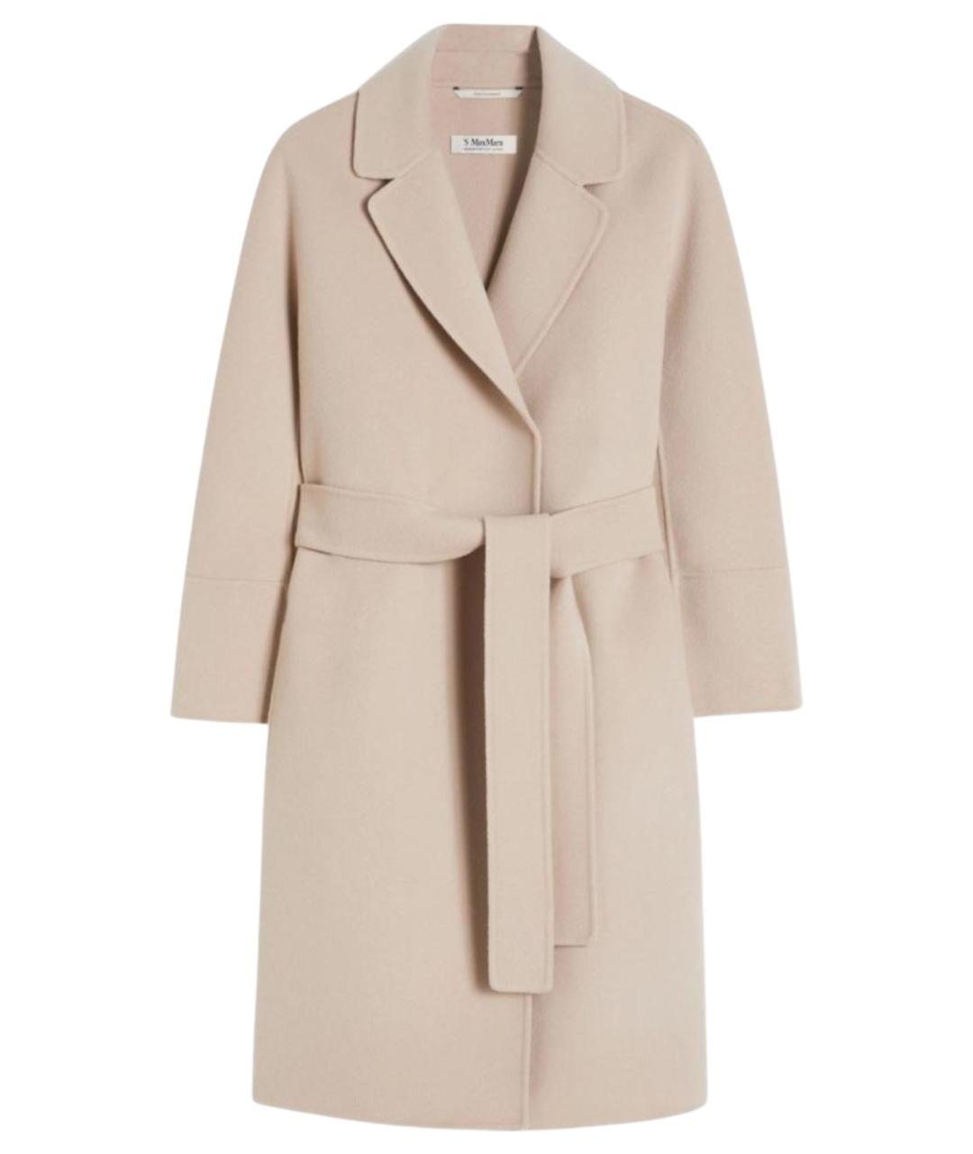 'S MAX MARA Бежевое шерстяное пальто, фото 1