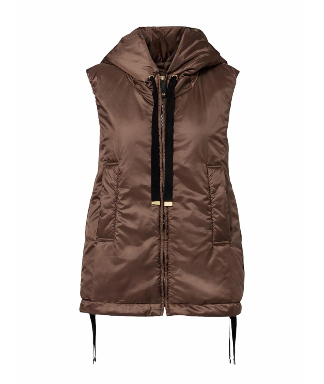 'S MAX MARA Коричневый полиэстеровый жилет, фото 1