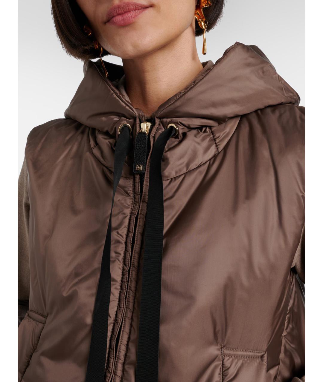 'S MAX MARA Коричневый полиэстеровый жилет, фото 4