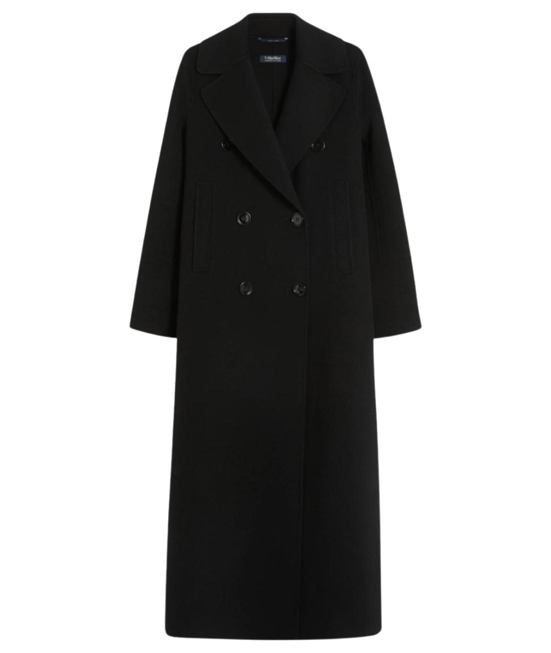 'S MAX MARA Черное шерстяное пальто, фото 1