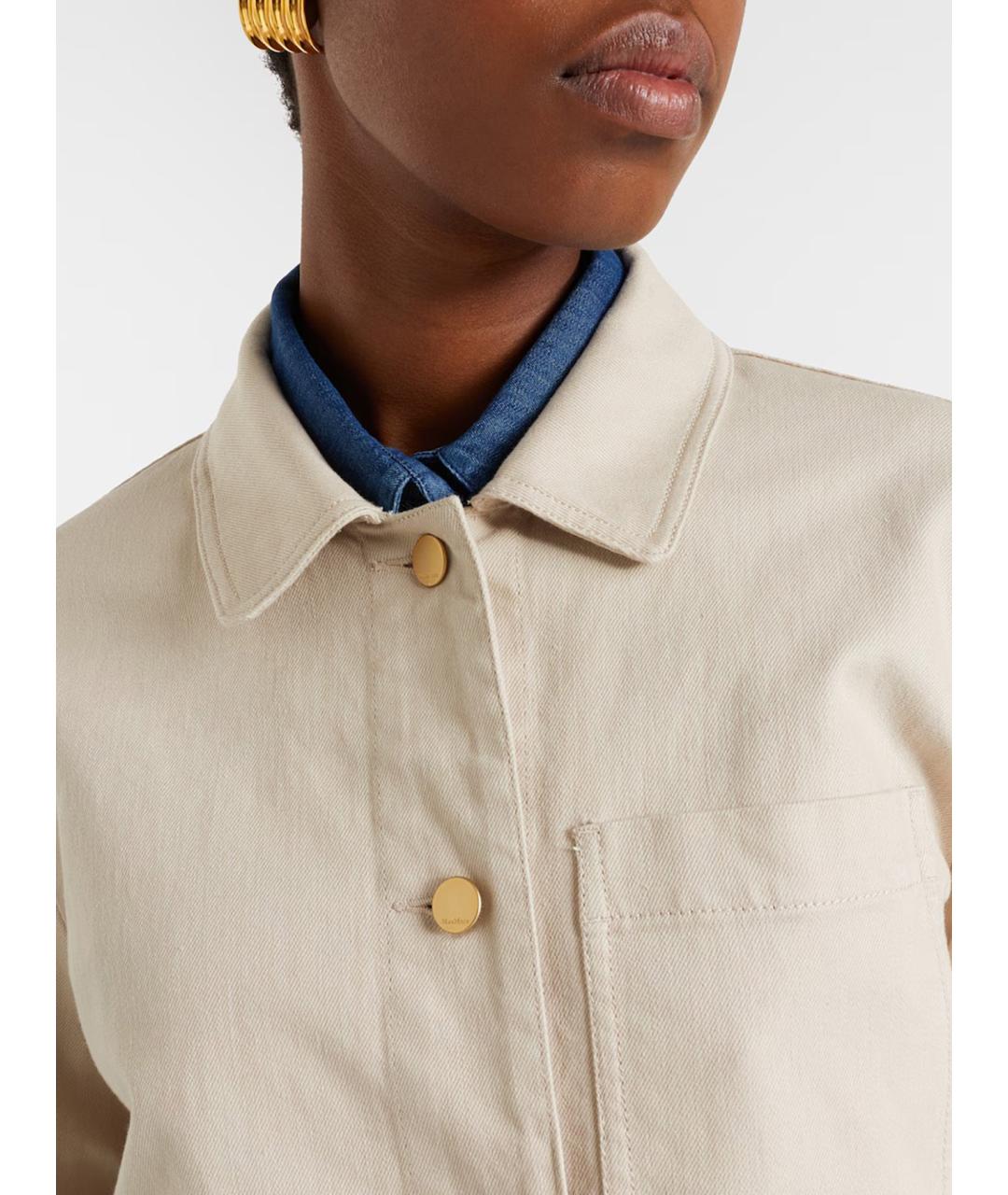 'S MAX MARA Бежевая хлопковая куртка, фото 3