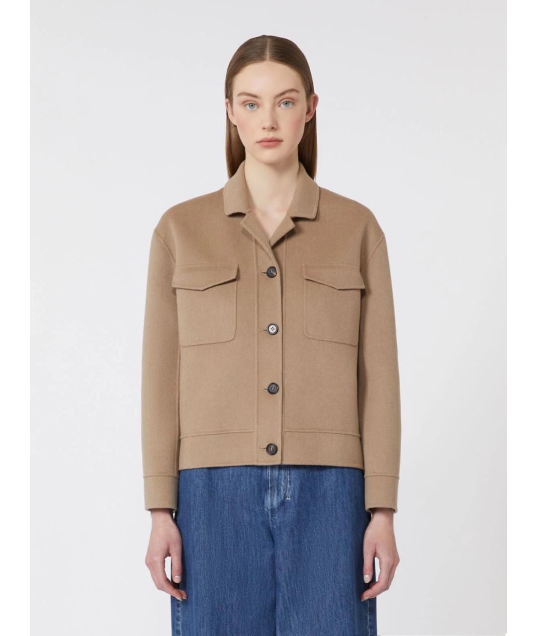 'S MAX MARA Бежевая шерстяная куртка, фото 3